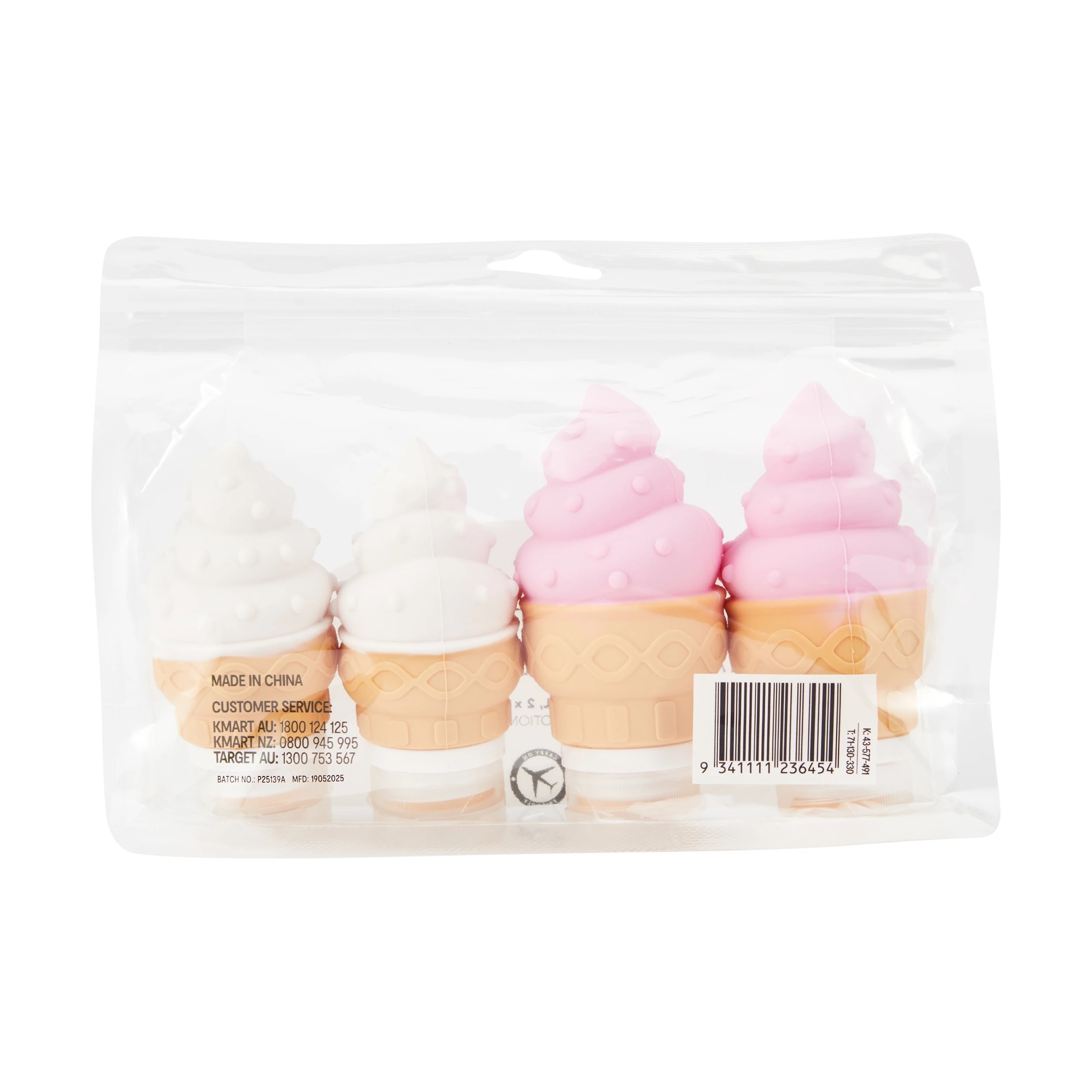 4 OXX Travel 4 Pack Travel Containers - Ice Cream Shape, 4 of 4