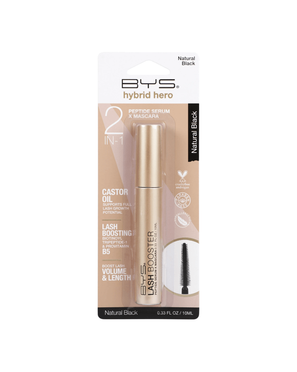 BYS Hybrid Hero 2-in-1 Lash Booster Peptide Serum x Mascara - Natural Black