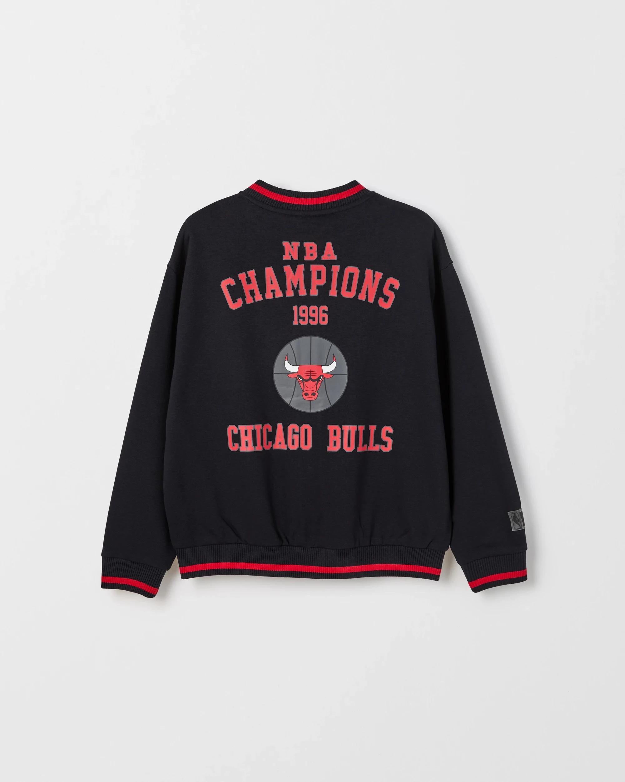 6 NBA Australian Cotton Blend Varsity Jacket BLACK, 6 of 7