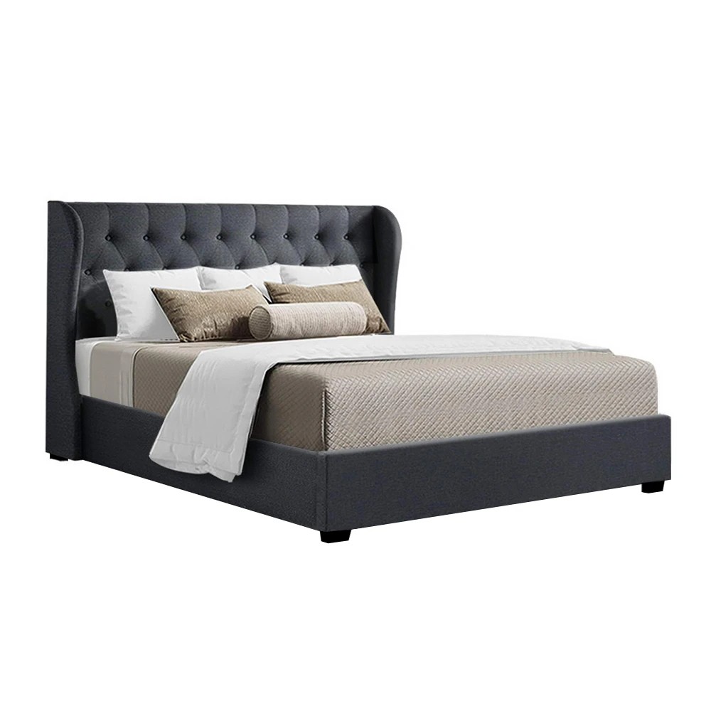 1 Artiss Bed Frame King Size Gas Lift Charcoal ISSA - Charcoal, 1 of 10