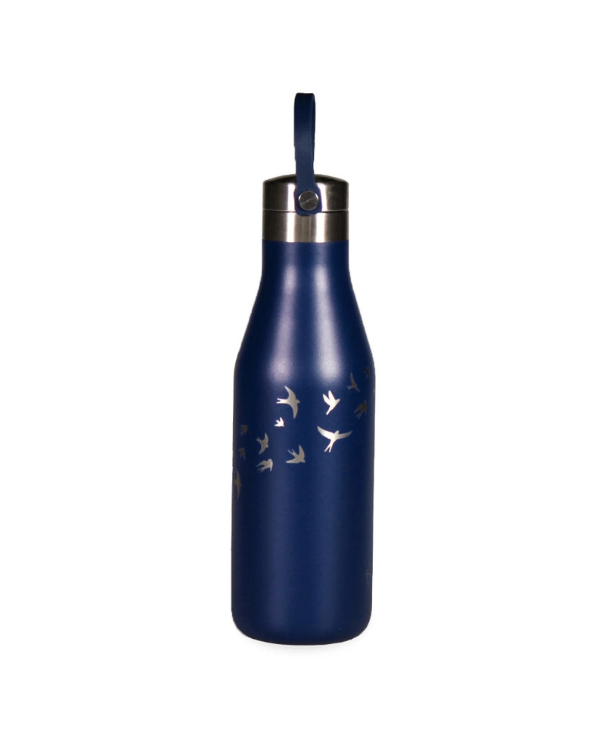 3 O'helo Bottle With Etched Swallows - Blue, 3 of 3