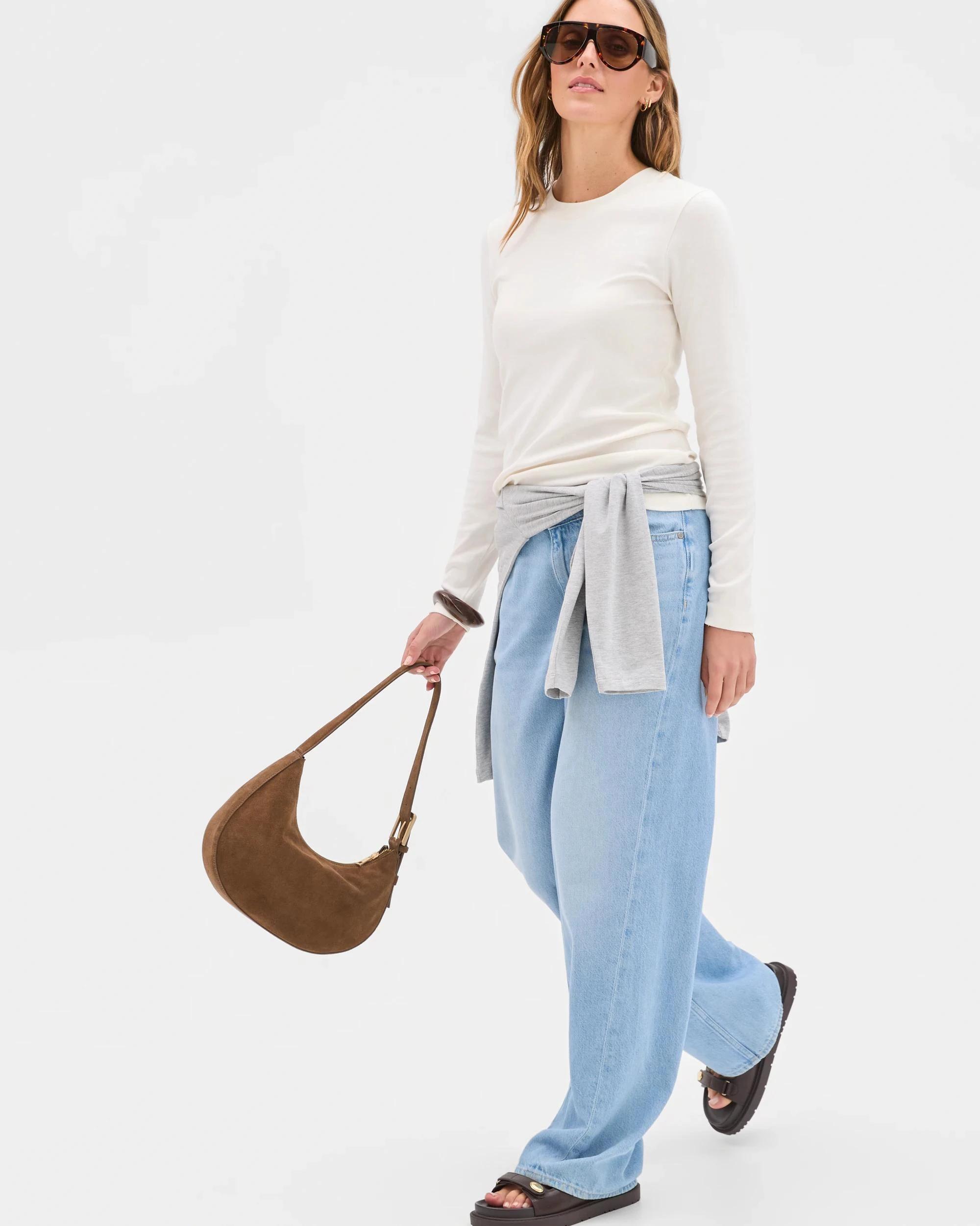 2 Target Woman Soft Touch Long Sleeve T-Shirt CLOUD DANCER, 2 of 6