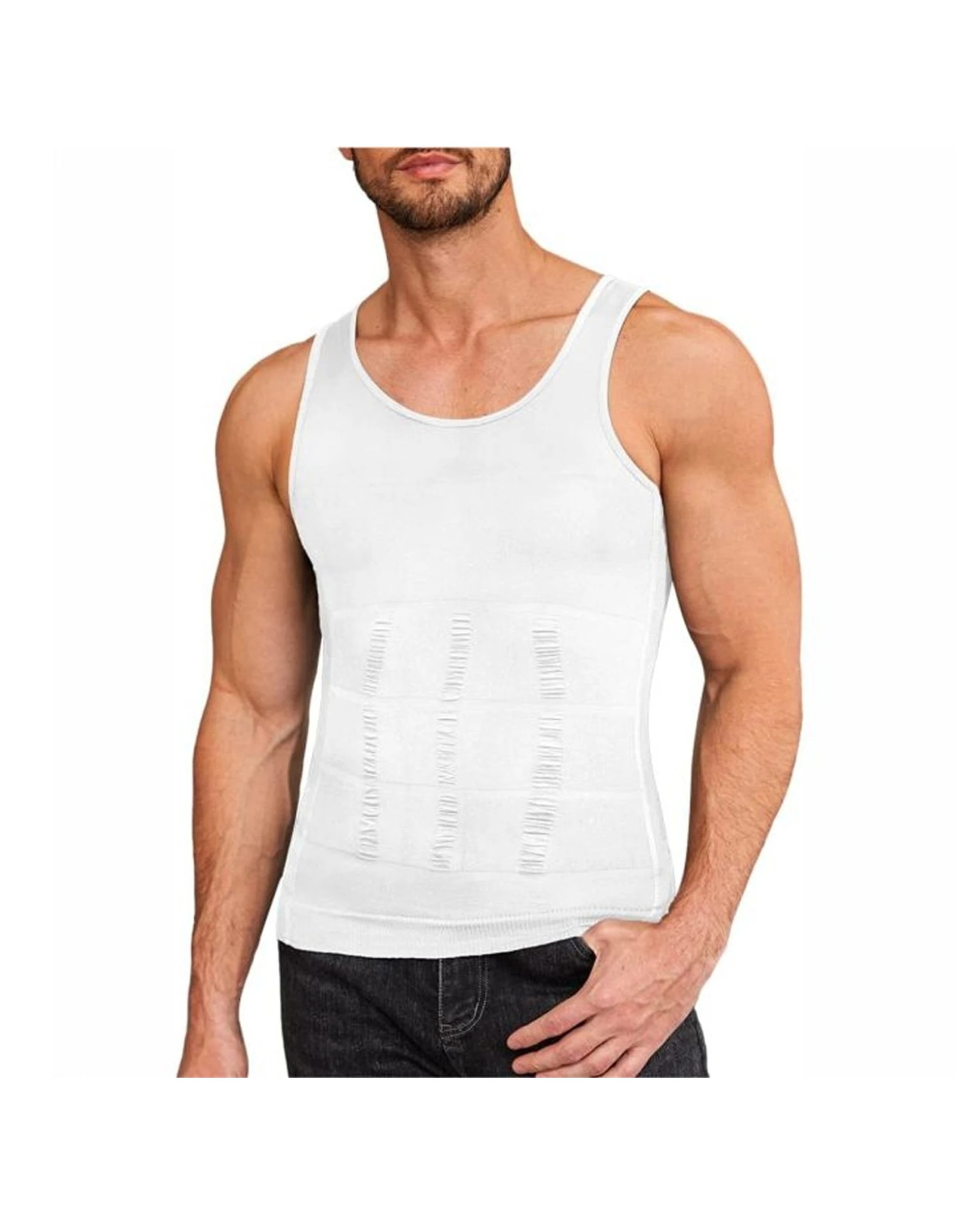 1 Bodyassist Compression Slimming Body Vest Core Support Unisex X-Large - White - White, 1 of 1