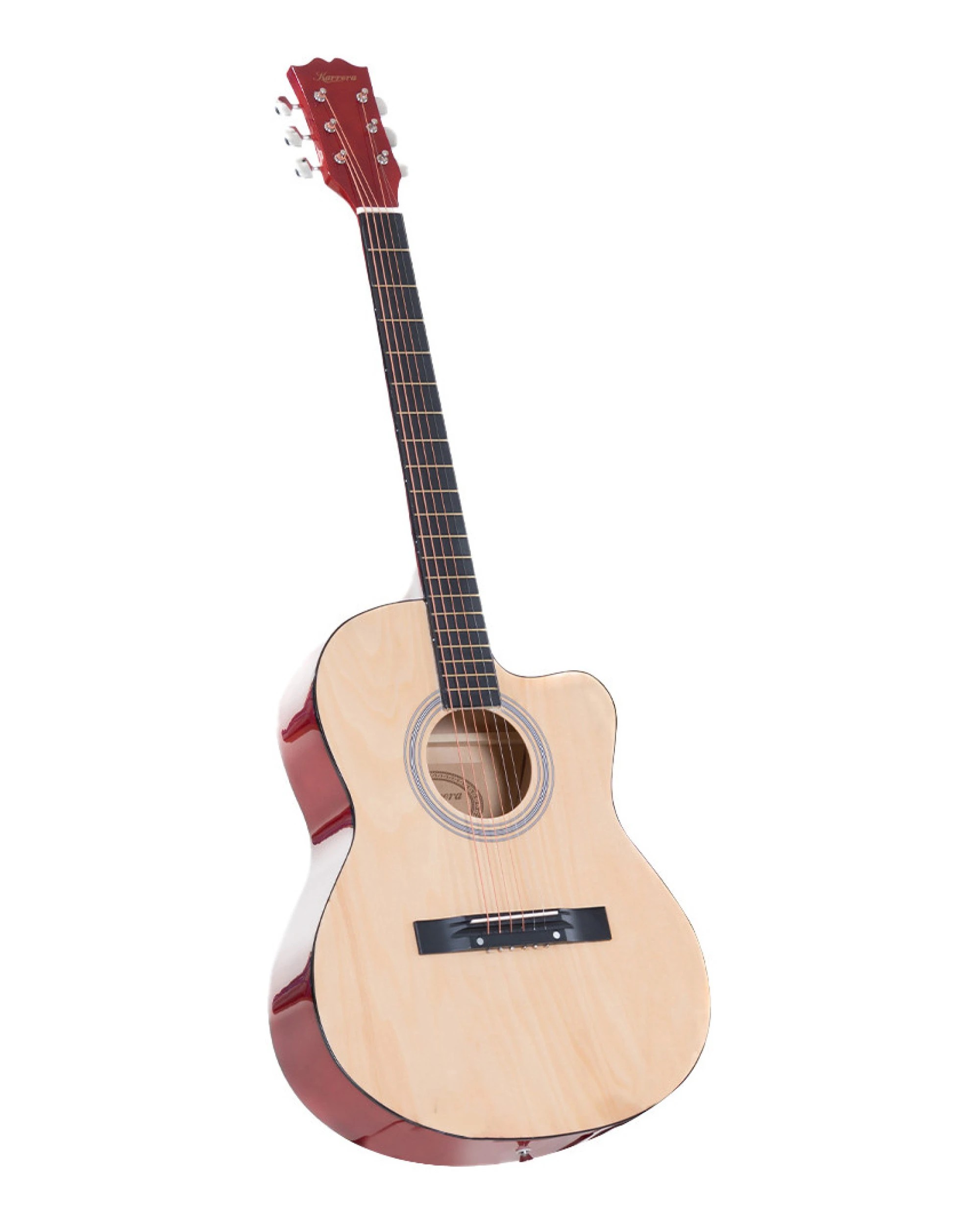 1 Karrera 40in Acoustic Guitar Natural, 1 of 5