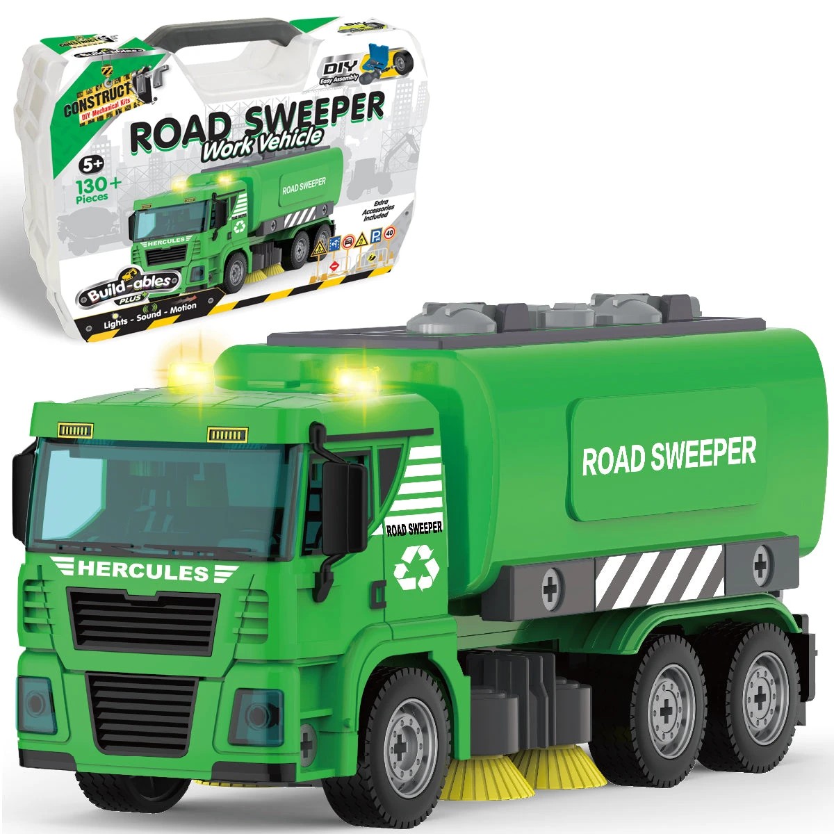 7 Construct-It Build-ables Plus - Road Sweeper, Work Vehicle, 7 of 8