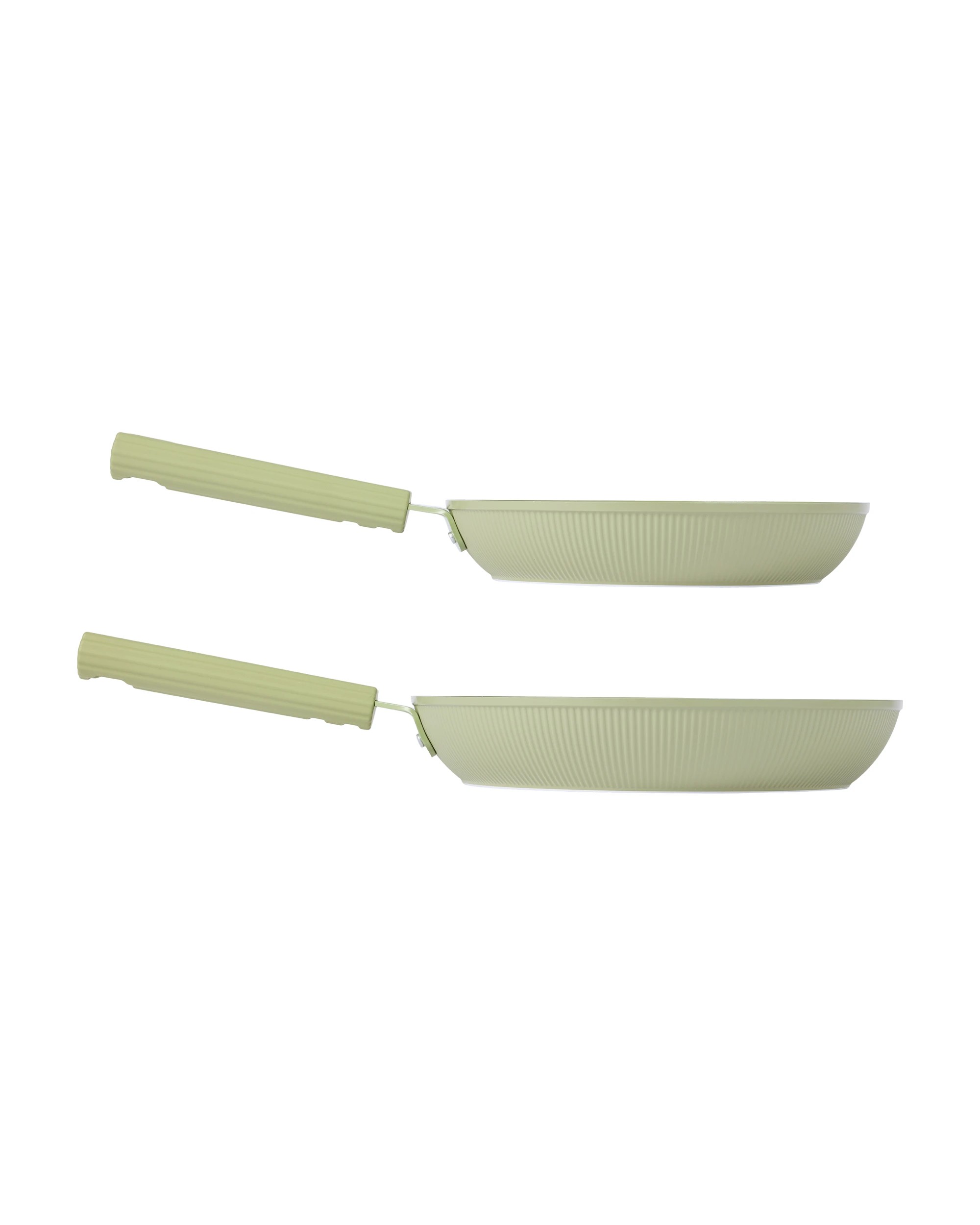 3 2 Pack Ceramic Coated Non Stick Fry Pans - Green, 3 of 7