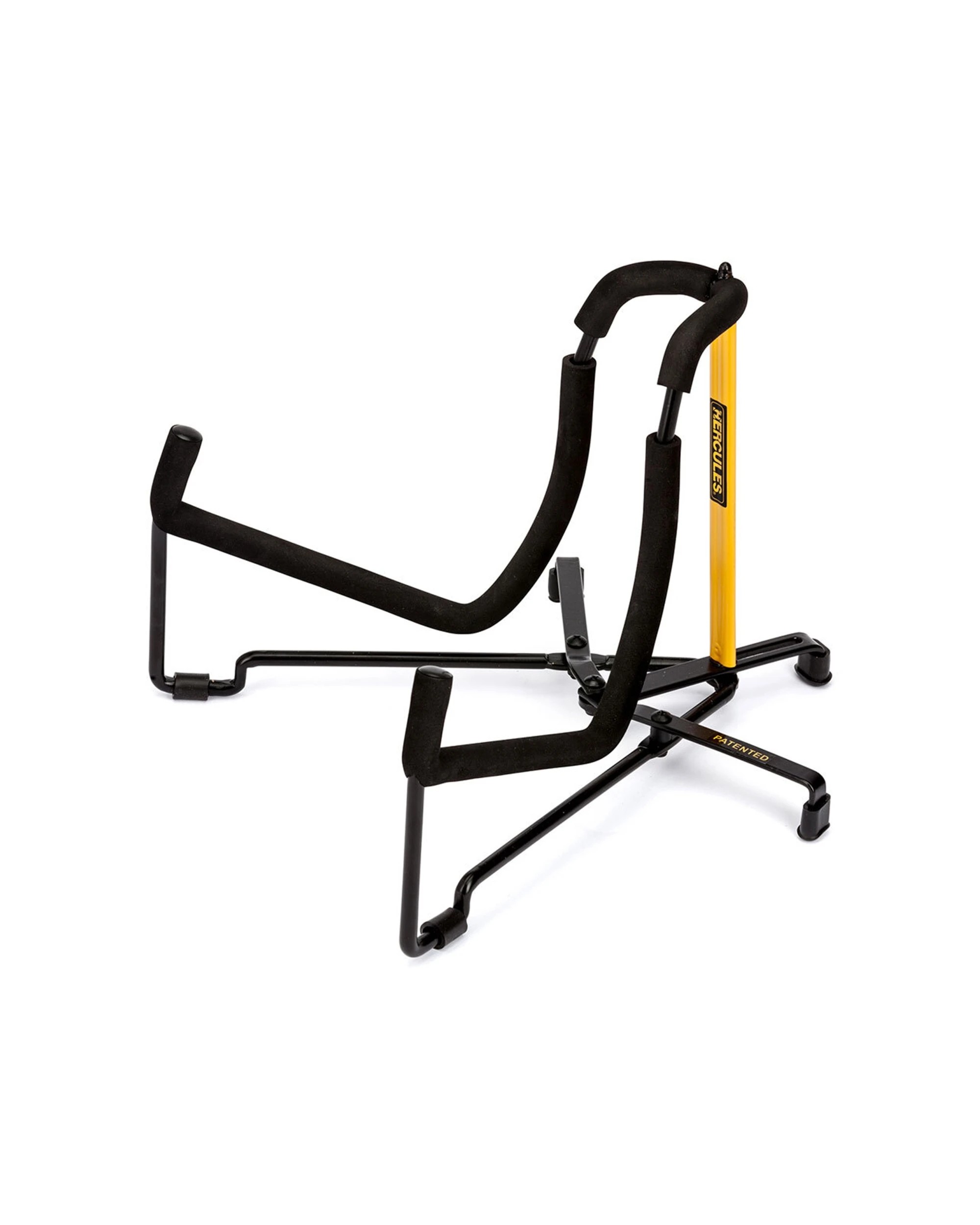1 Hercules Travlite Acoustic Guitar & Vihuela Foldable Stand Floor Rack Holder - Black, 1 of 4