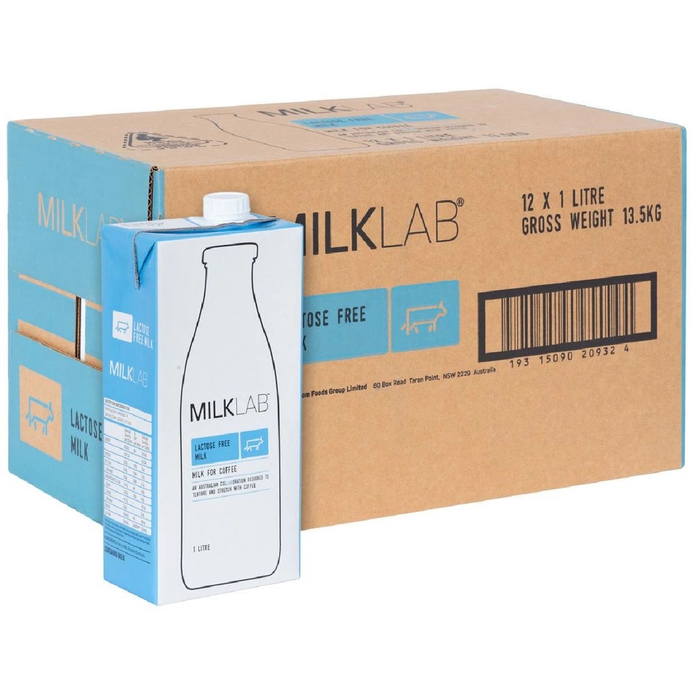 1 MilkLab Lactose-free Milk 1L 12 Pack, 1 of 3