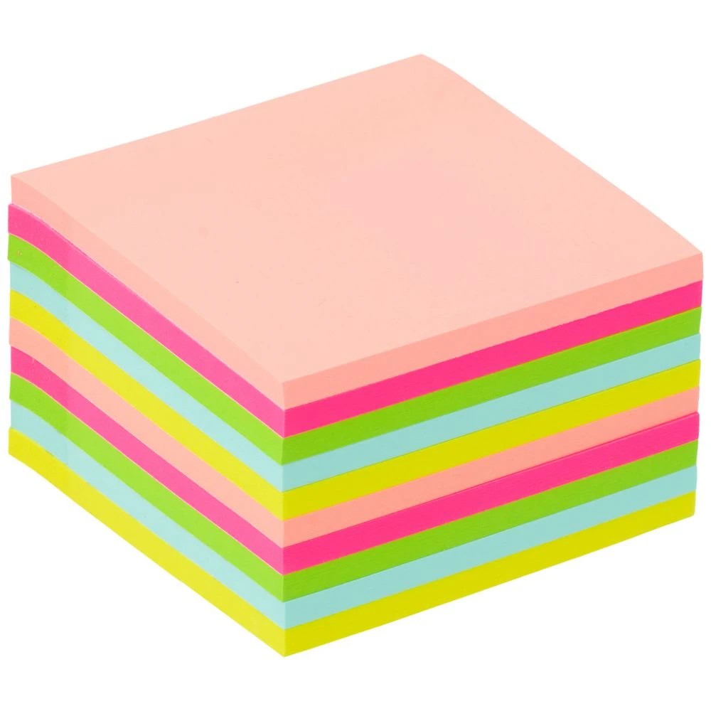 2 J.Burrows Ultra Stick-it Notes 76x76mm Neon 10 Pack, 2 of 4