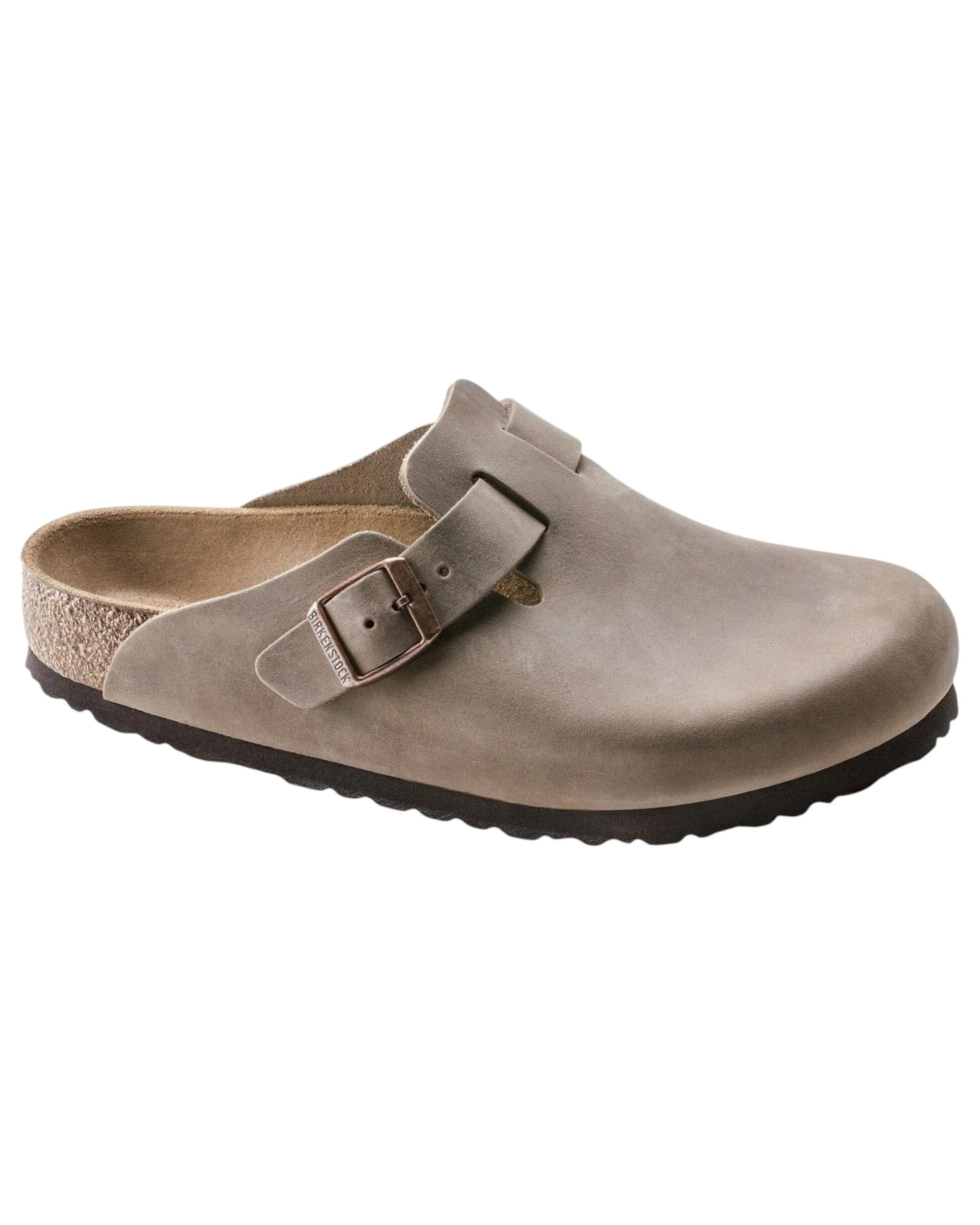 1 Birkenstock Unisex Boston Oiled Leather Regular Slip On Sandals TABACCO BROWN, 1 of 8