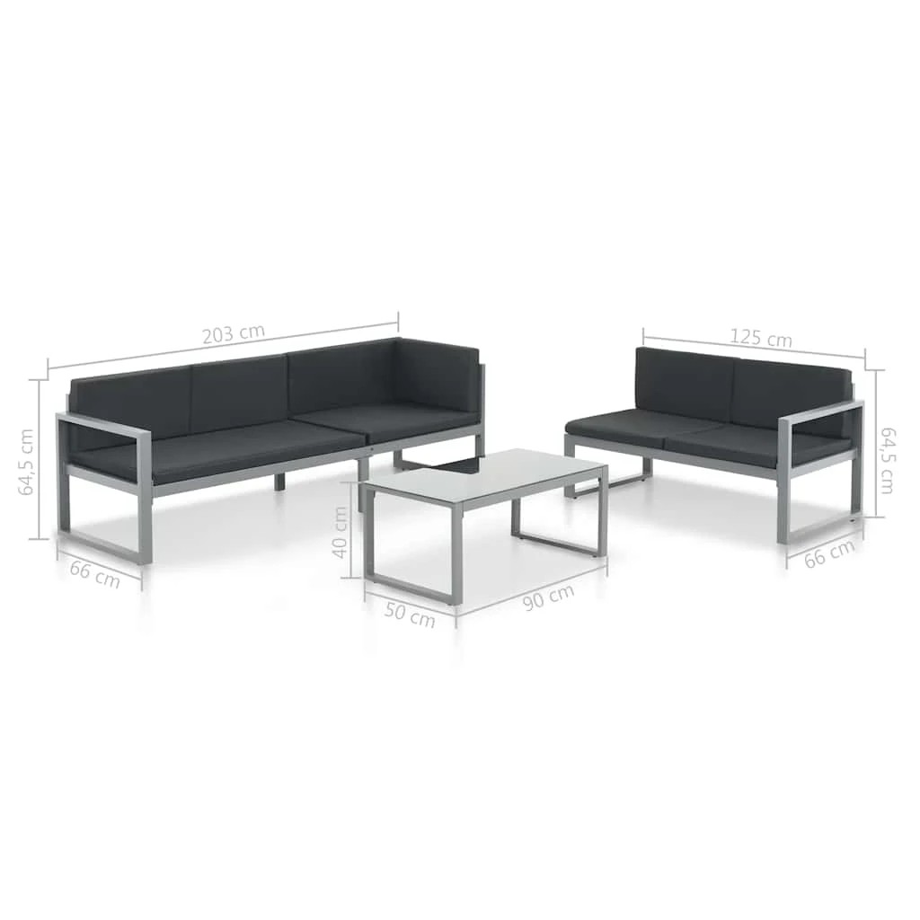 5 vidaXL Garden sofa set - Black, 5 of 5