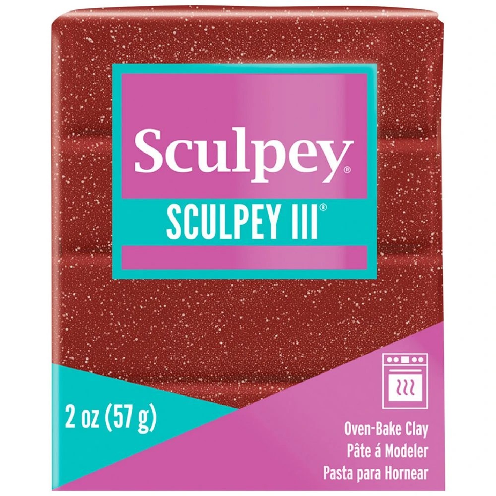 1 Sculpey III Modelling Clay Garnet Glitter 57g, 1 of 3
