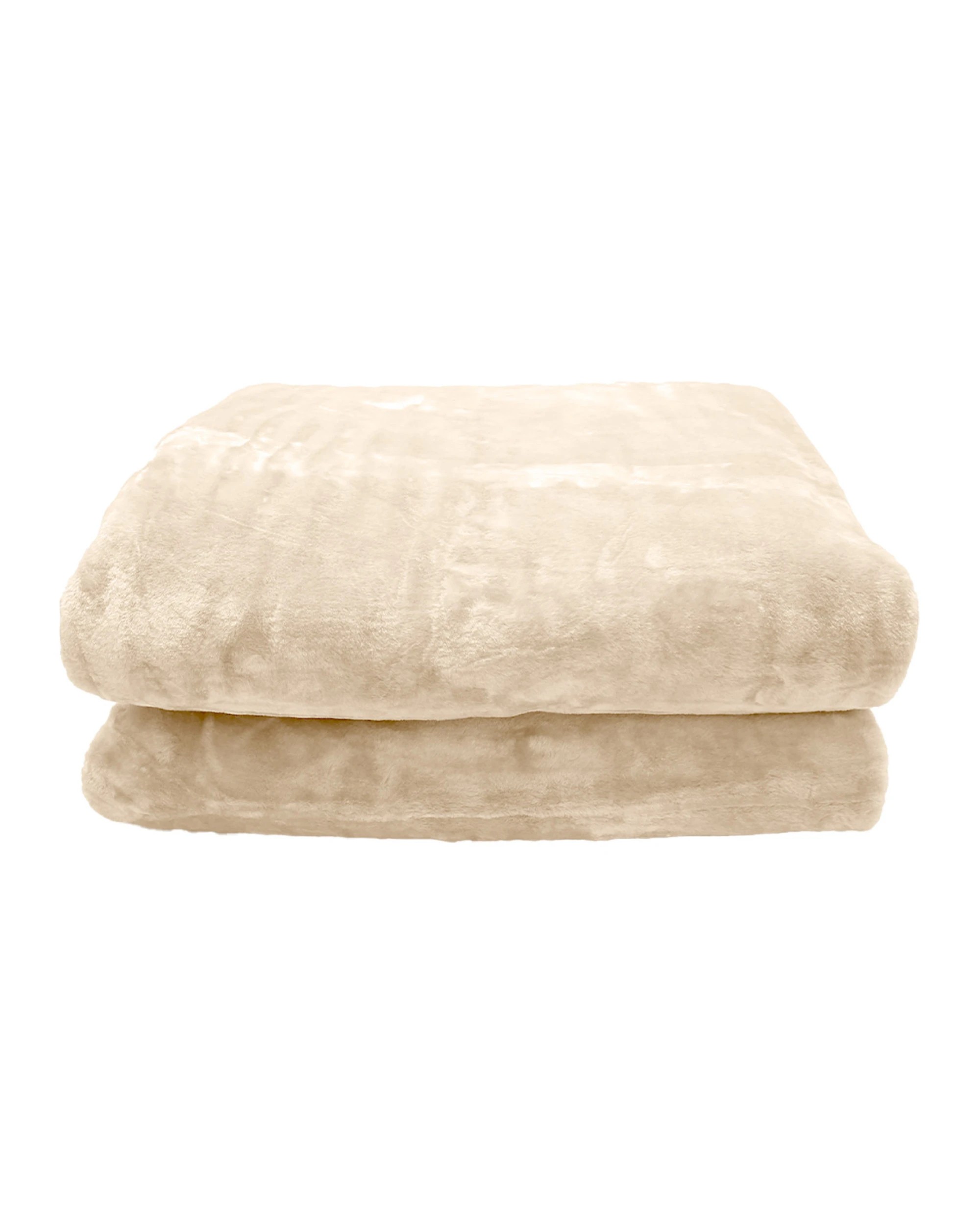 7 Laura Hill 800-gsm Mink Blanket Double-sided Soft Plush Bed Faux Throw Rug Beige
 - Queen Bed, 7 of 7