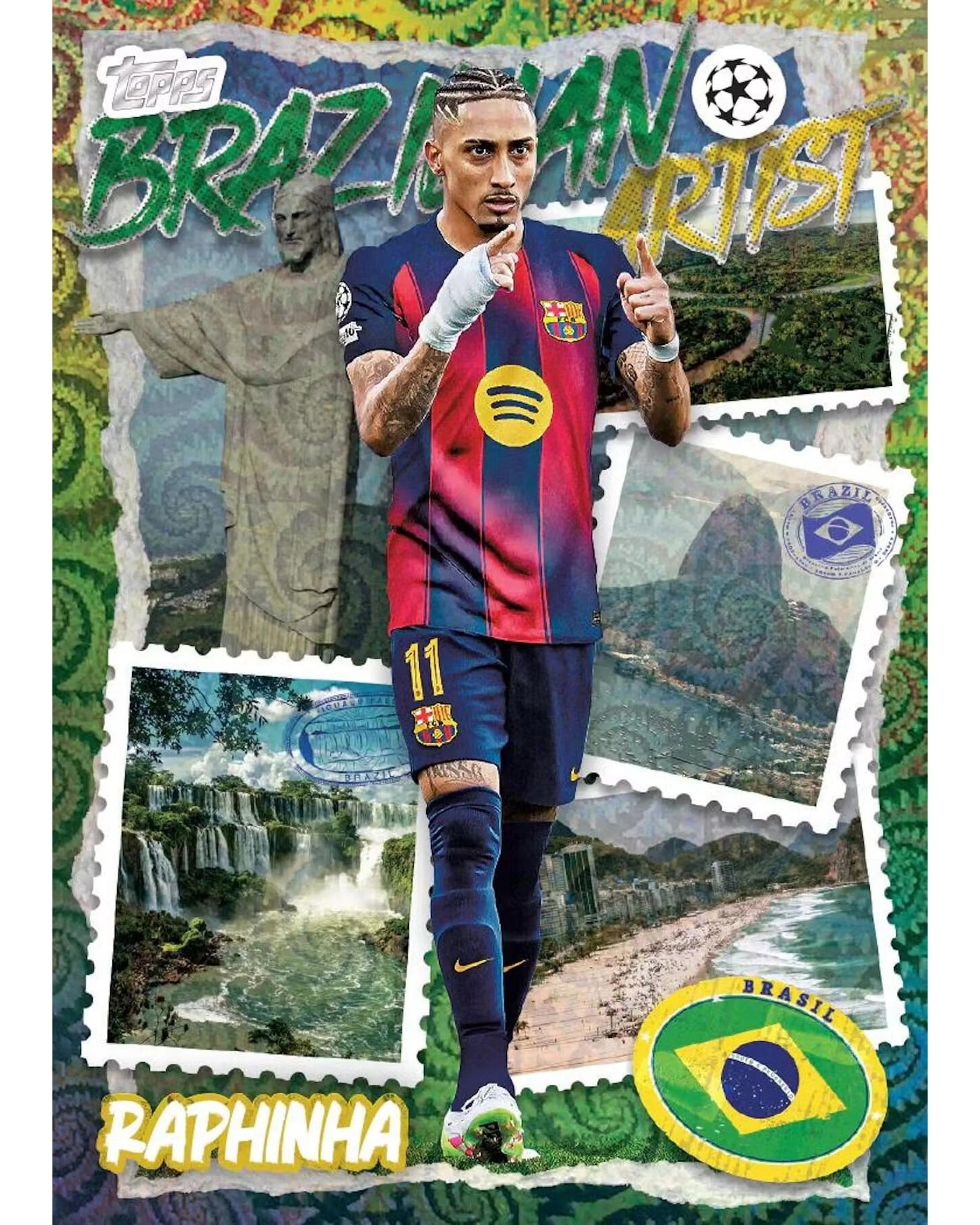 6 Topps 2025/2026 UEFA Club Competitions Carnaval Edition Soccer Hobby Box, 6 of 7