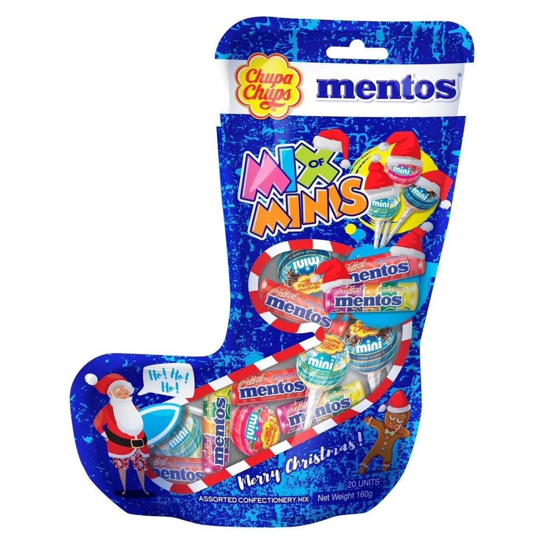 1 Chupa Chups Mix of Mini Mentos Christmas Stocking 160g, 1 of 2