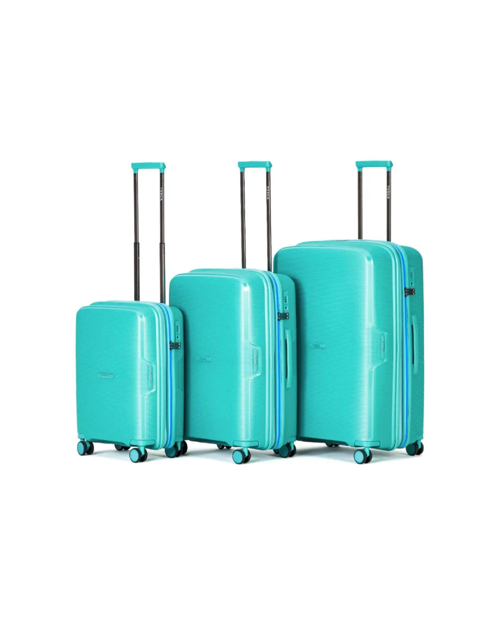 1 Tosca Bel-Air Suitcase Set of 3 Carry-On Medium & Large Teal - Blue, 1 of 6
