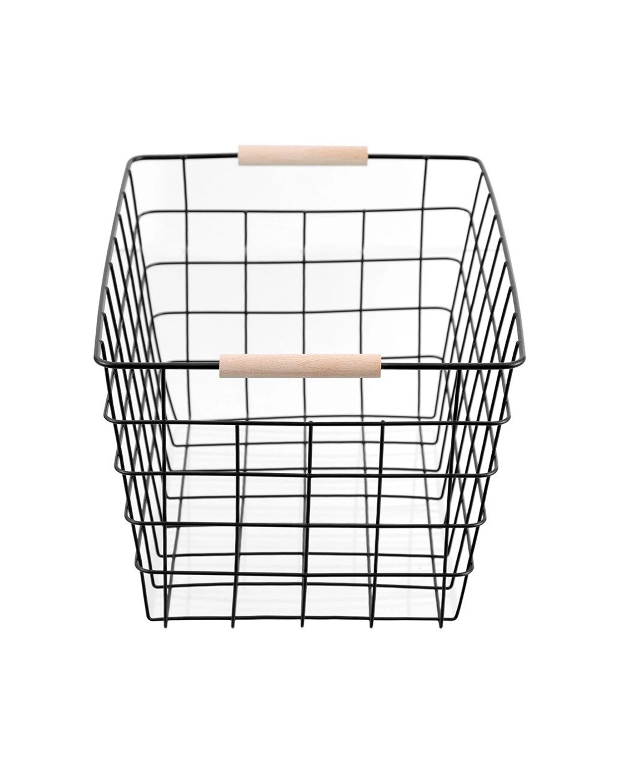 3 Boxsweden Toska Wire Basket Beech Wood Handle Large Durable Wire Design - Multi, 3 of 4