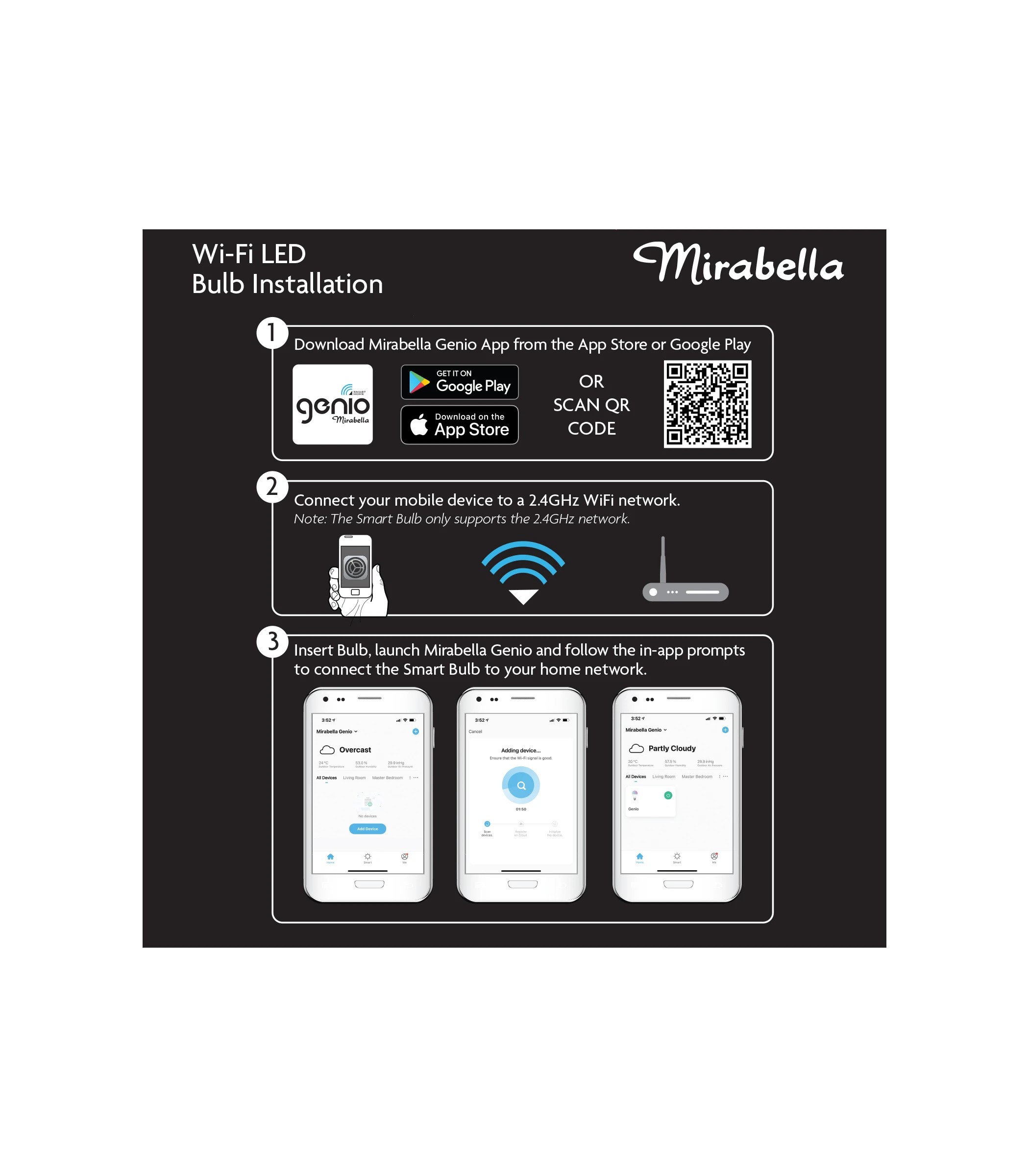 4 Mirabella Genio Wi-Fi Dimmable 9W LED Bulb, 4 of 6