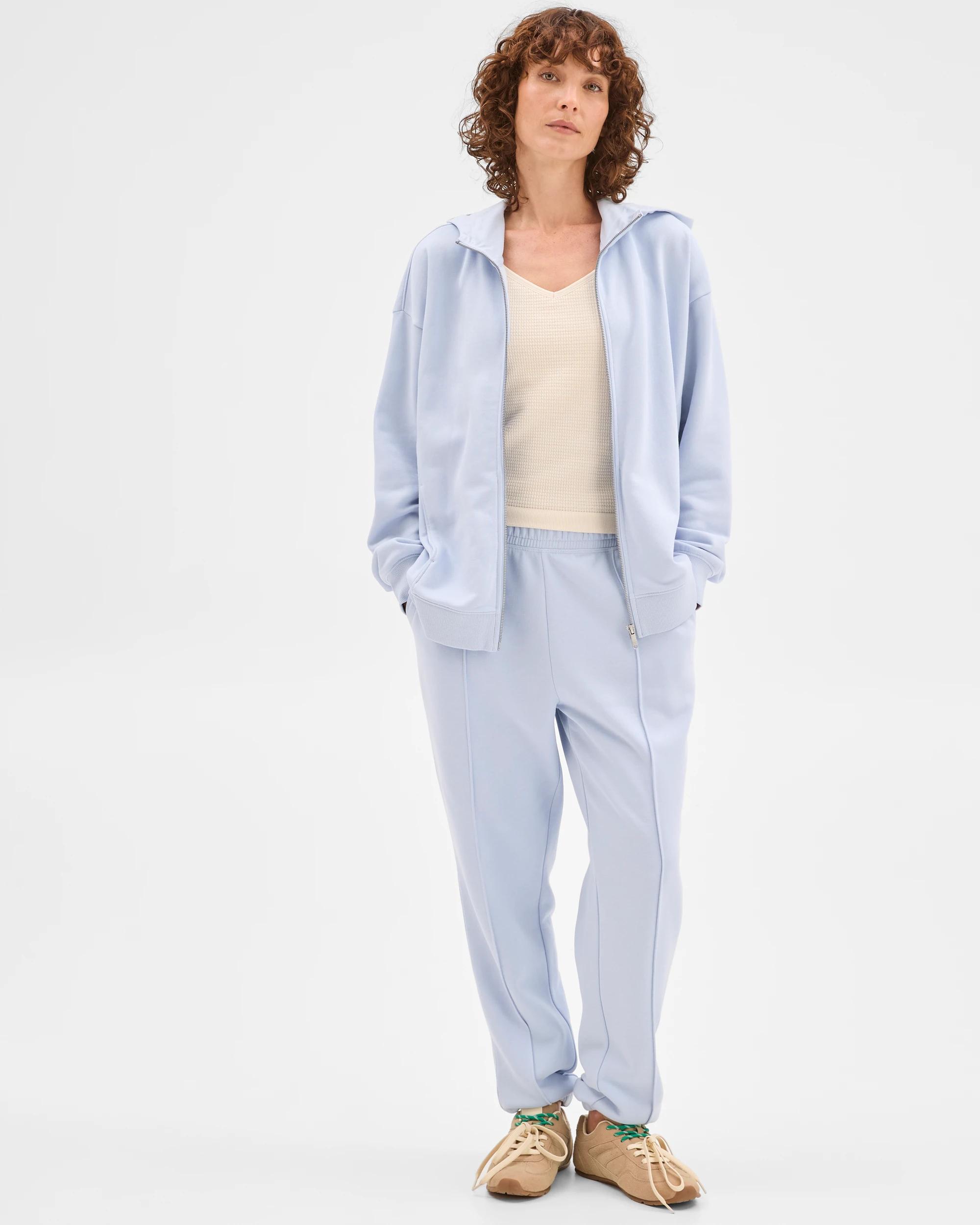 1 Target Active Active Australian Cotton Blend Fleece Trackpants ICE BLUE/PINTUCK, 1 of 10