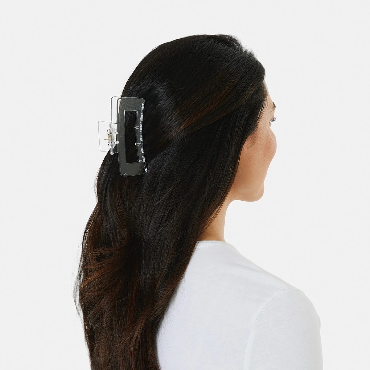 3 Clear Rectangle Claw Hair Clip, 3 of 4