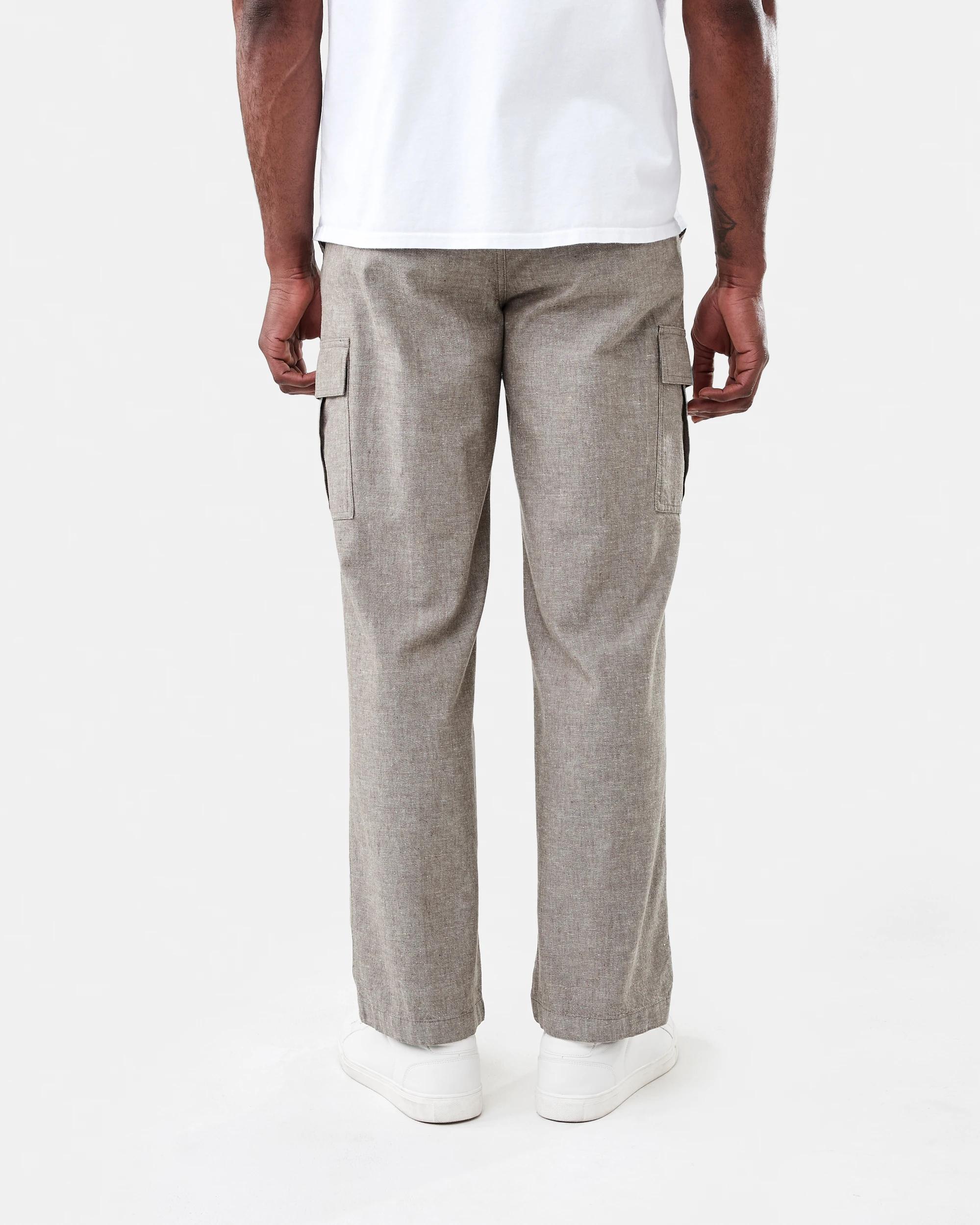 3 Elastic Waist Textured Cargo Pants Brn Eagle, 3 of 6