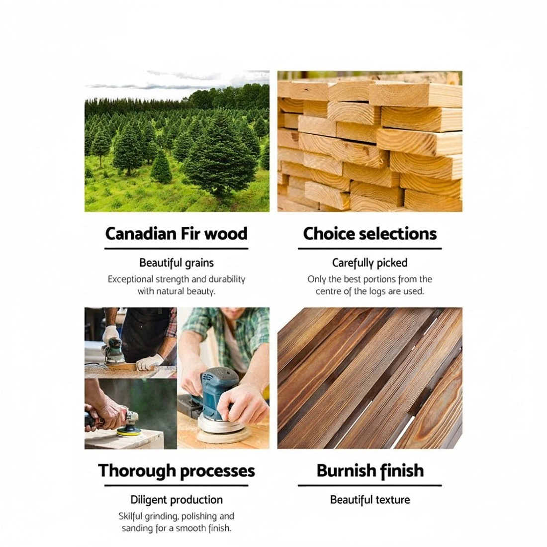 4 Gardeon Garden Decor Outdoor Ornament Wooden Wagon - Natural, 4 of 7