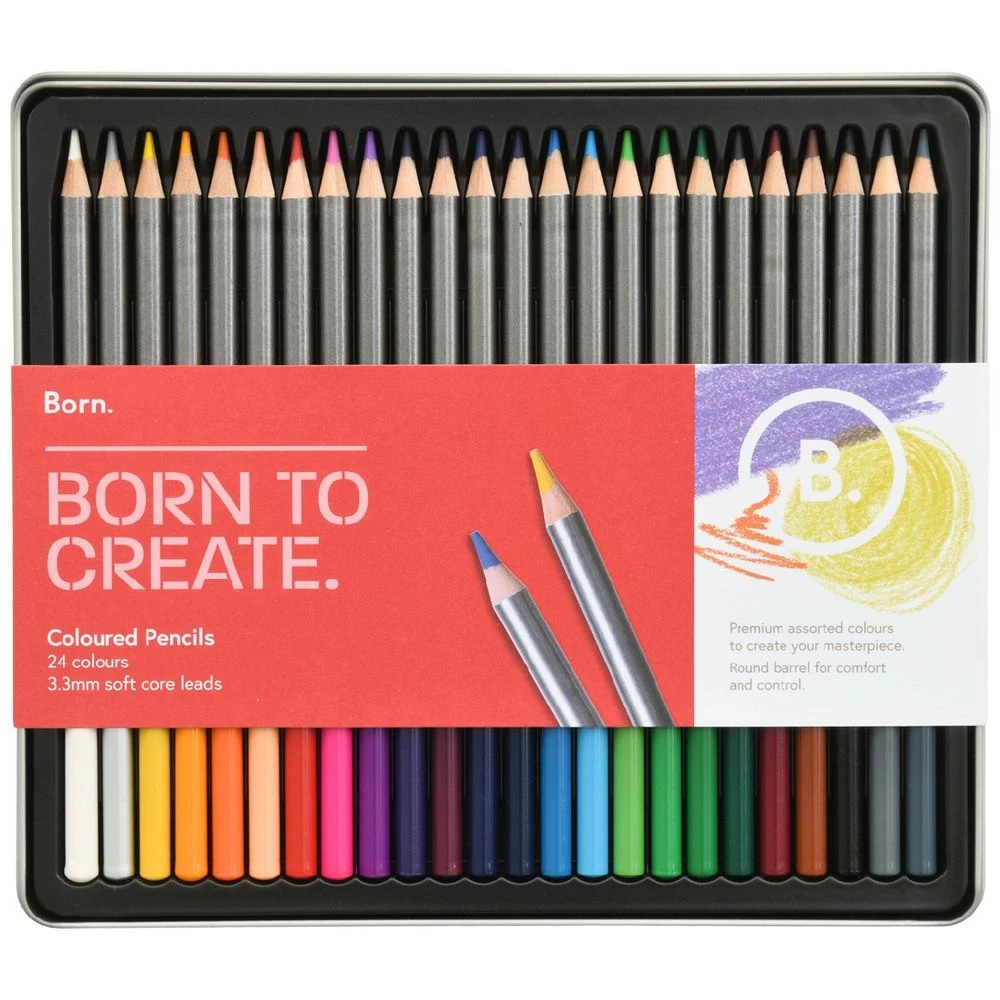 1 Born Coloured Pencils 24 Pack, 1 of 10