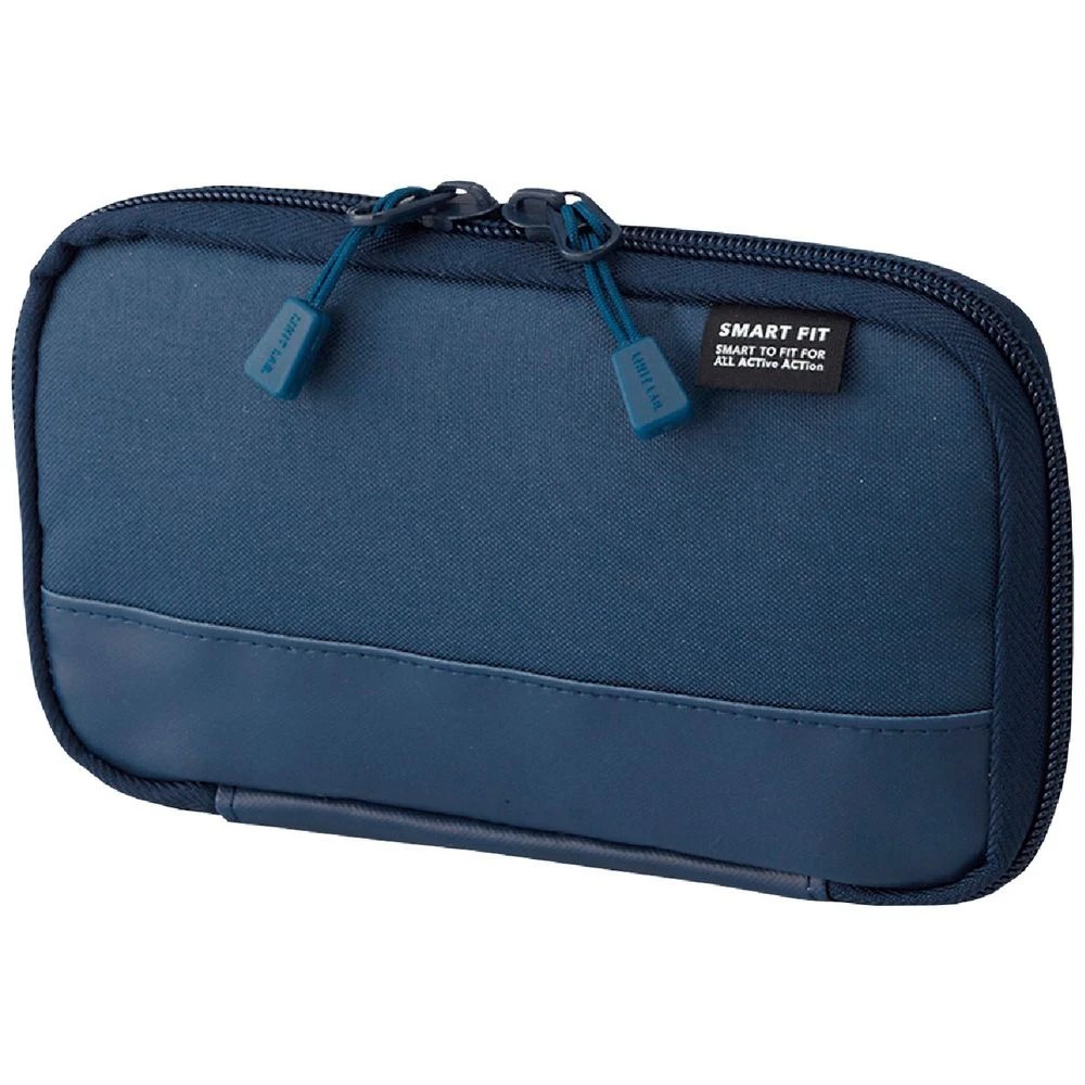 1 Smart Fit Single Zip Compact Pencil Case Navy, 1 of 4