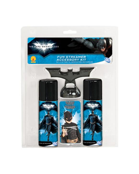 DC Comics 2pc Batman Fun Streamer Can With Bat Nozzle Kit - Multi