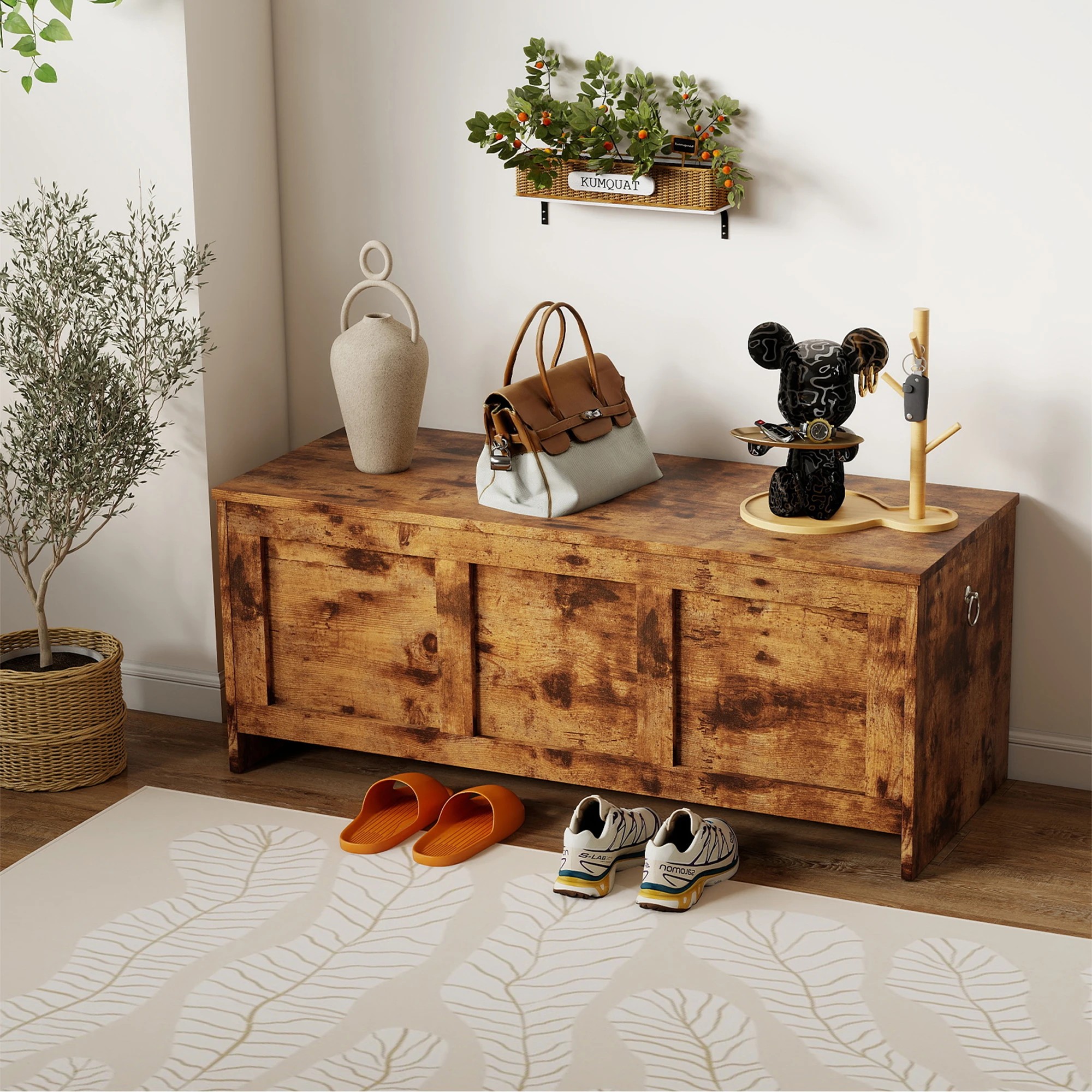 8 Levede Storage Bench Wooden, 8 of 9