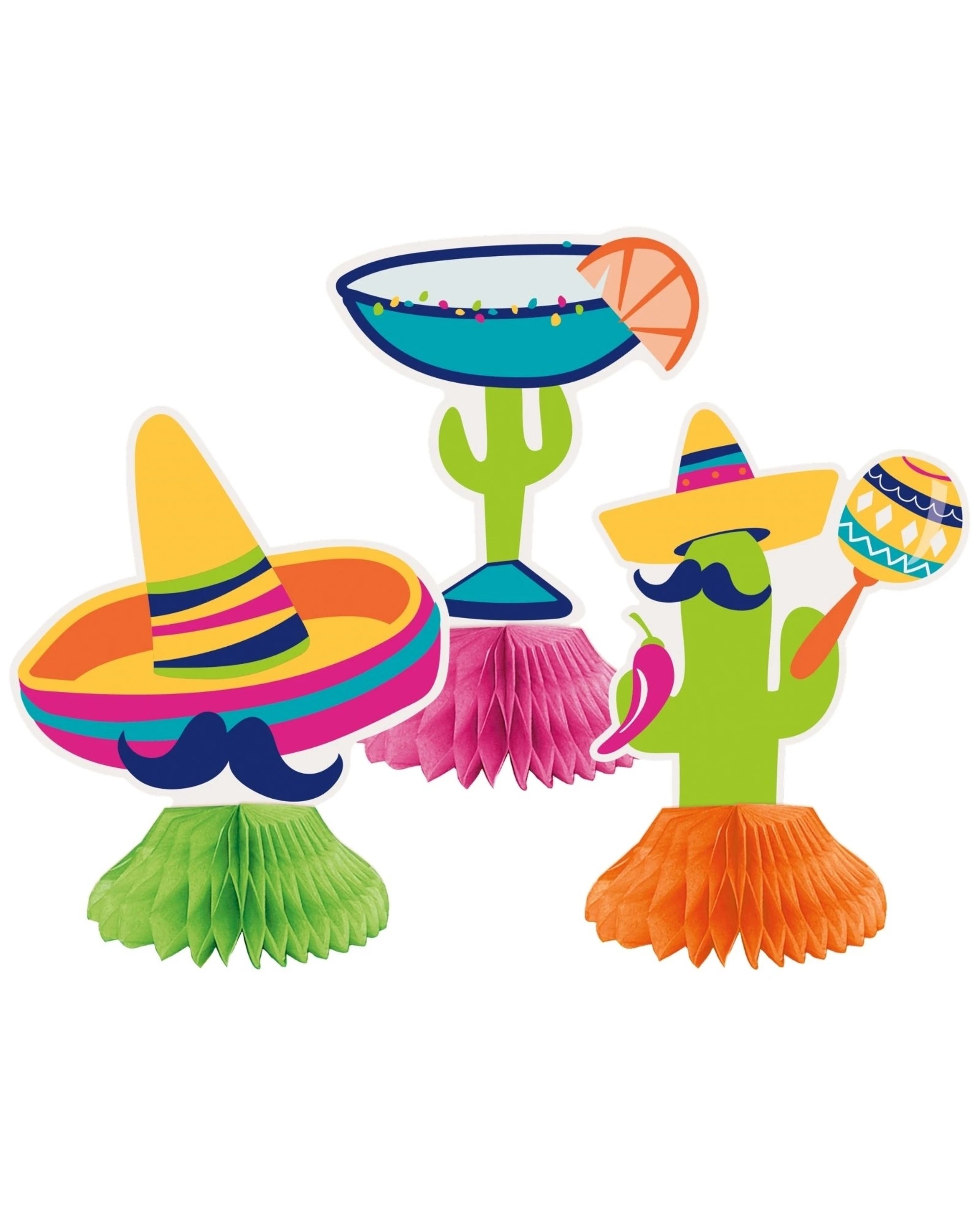 1 Unique Boho Fiesta Mini Honeycomb Centrepieces Pack of 3, 1 of 1