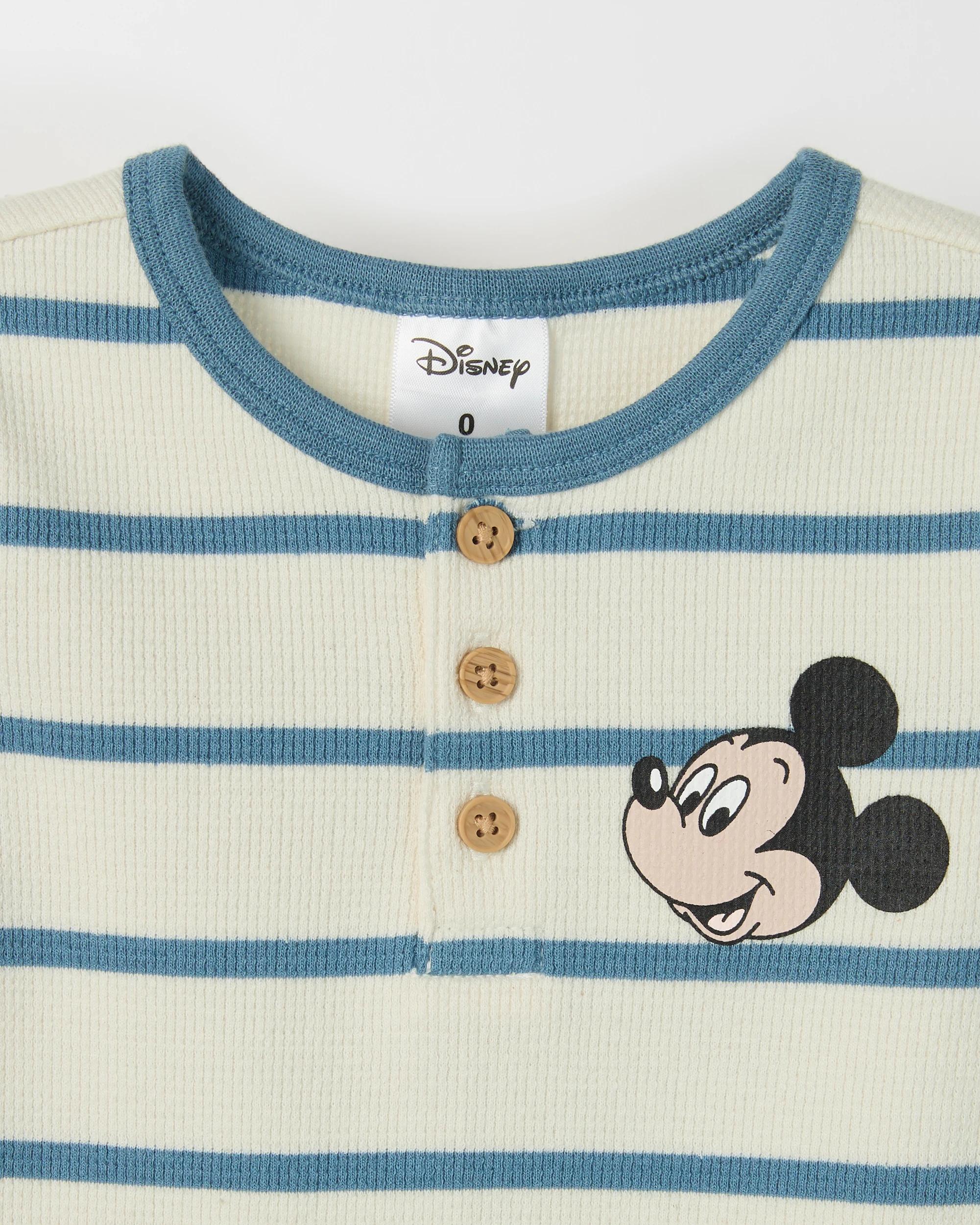 2 Baby Disney Waffle Henley Bodysuit and Leggings Set MICKEY, 2 of 2