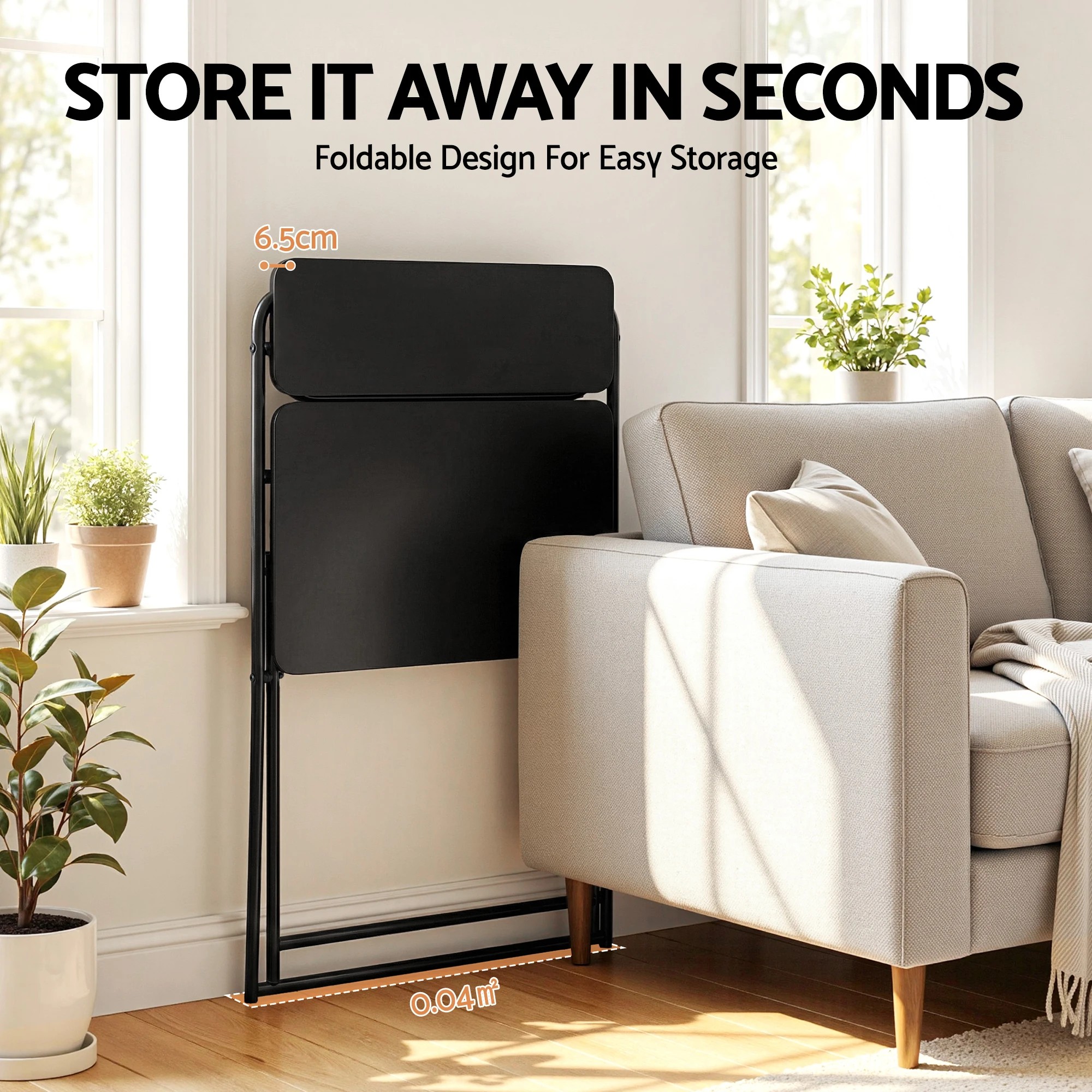 5 Artiss Laptop Desk Foldable Study Desk Home Office - Black, 5 of 6