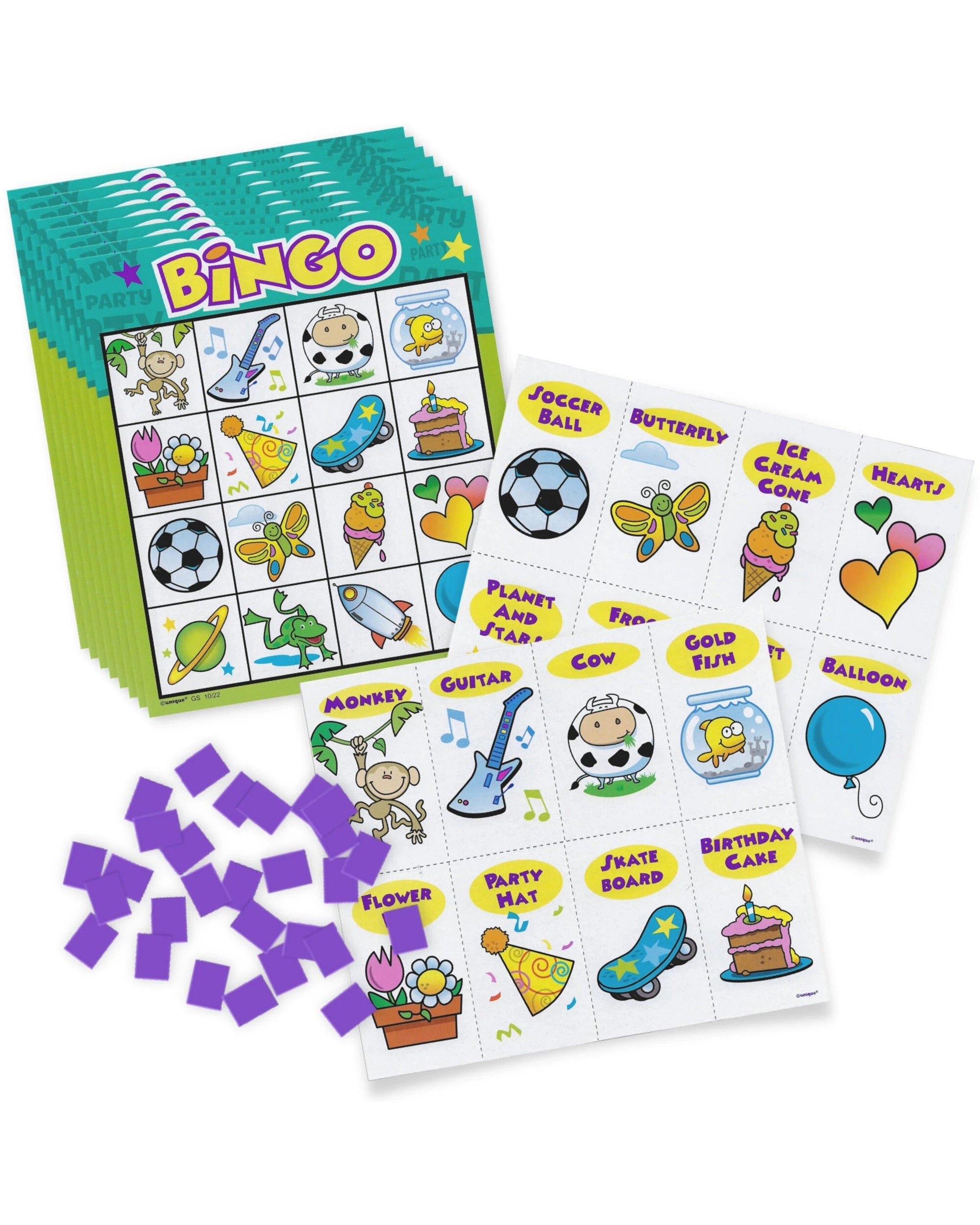 1 Unique Bingo Party Game For 8 Players, 1 of 2