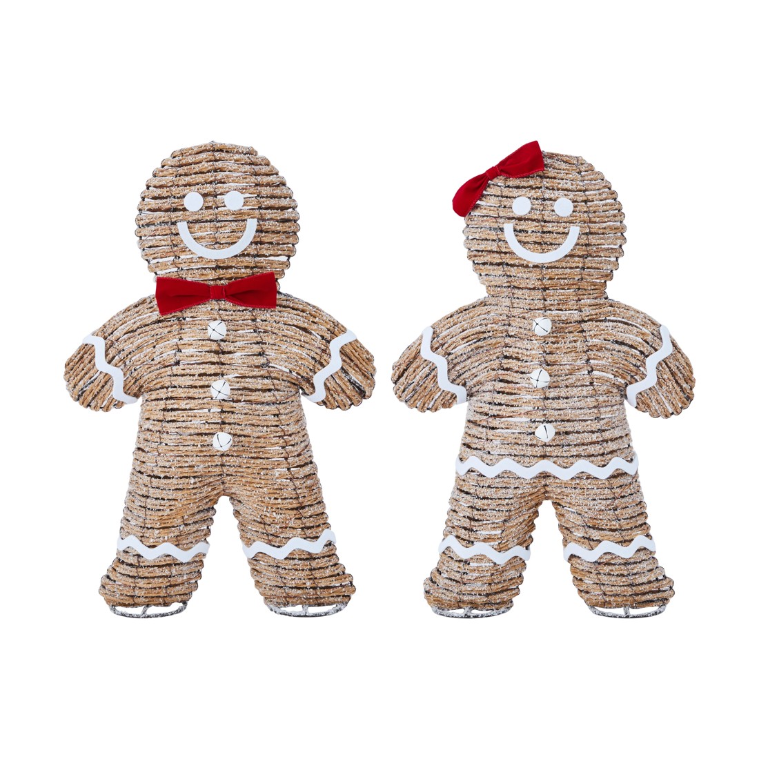 3 Battery Operated Light Up Rattan Look Gingerbread - Assorted, 3 of 9