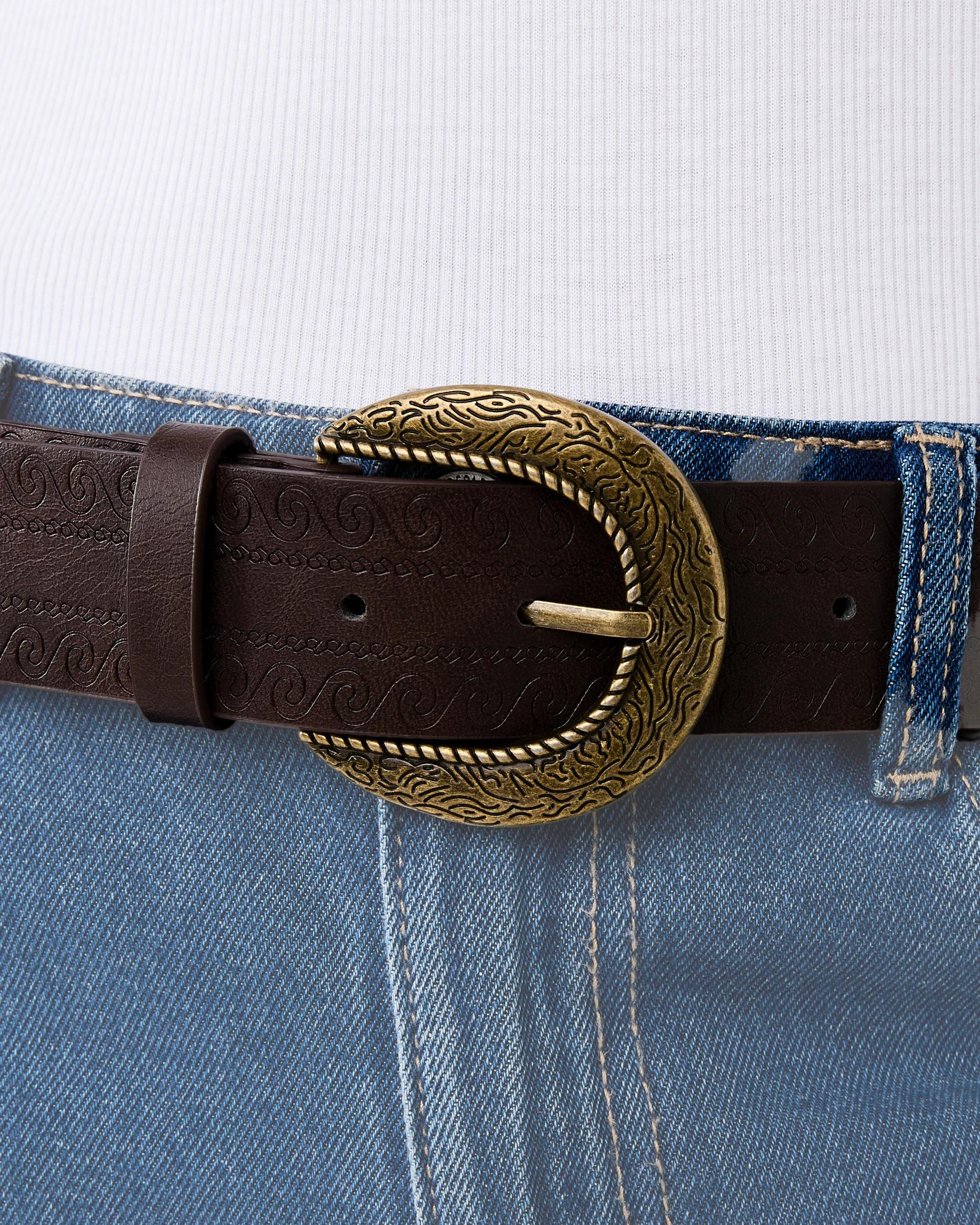 4 Rodeo Debossed Belt Deep Fudge, 4 of 5