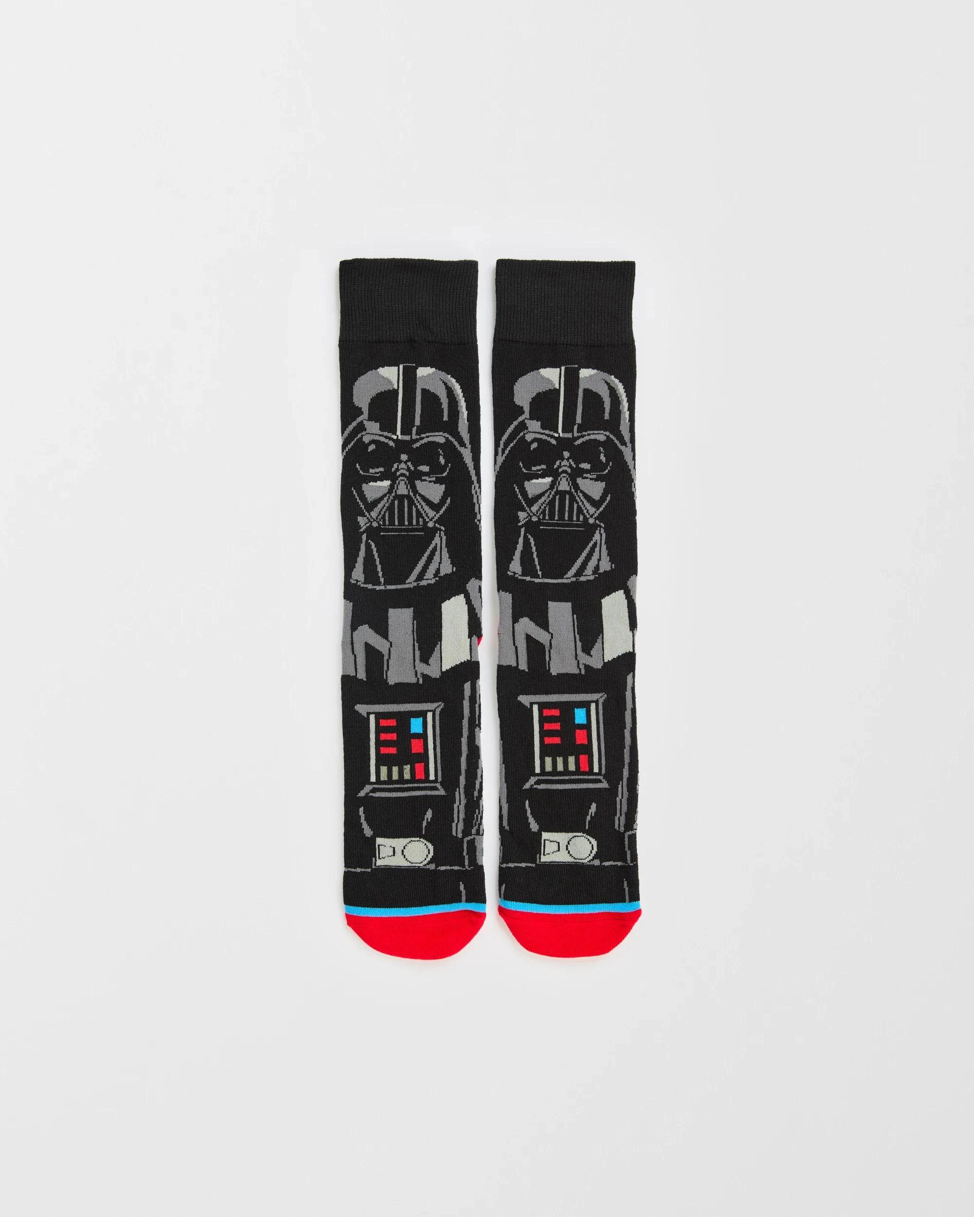 1 Star Wars Darth Vader Licensed Crew Socks - Swag DARTH VADER, 1 of 3