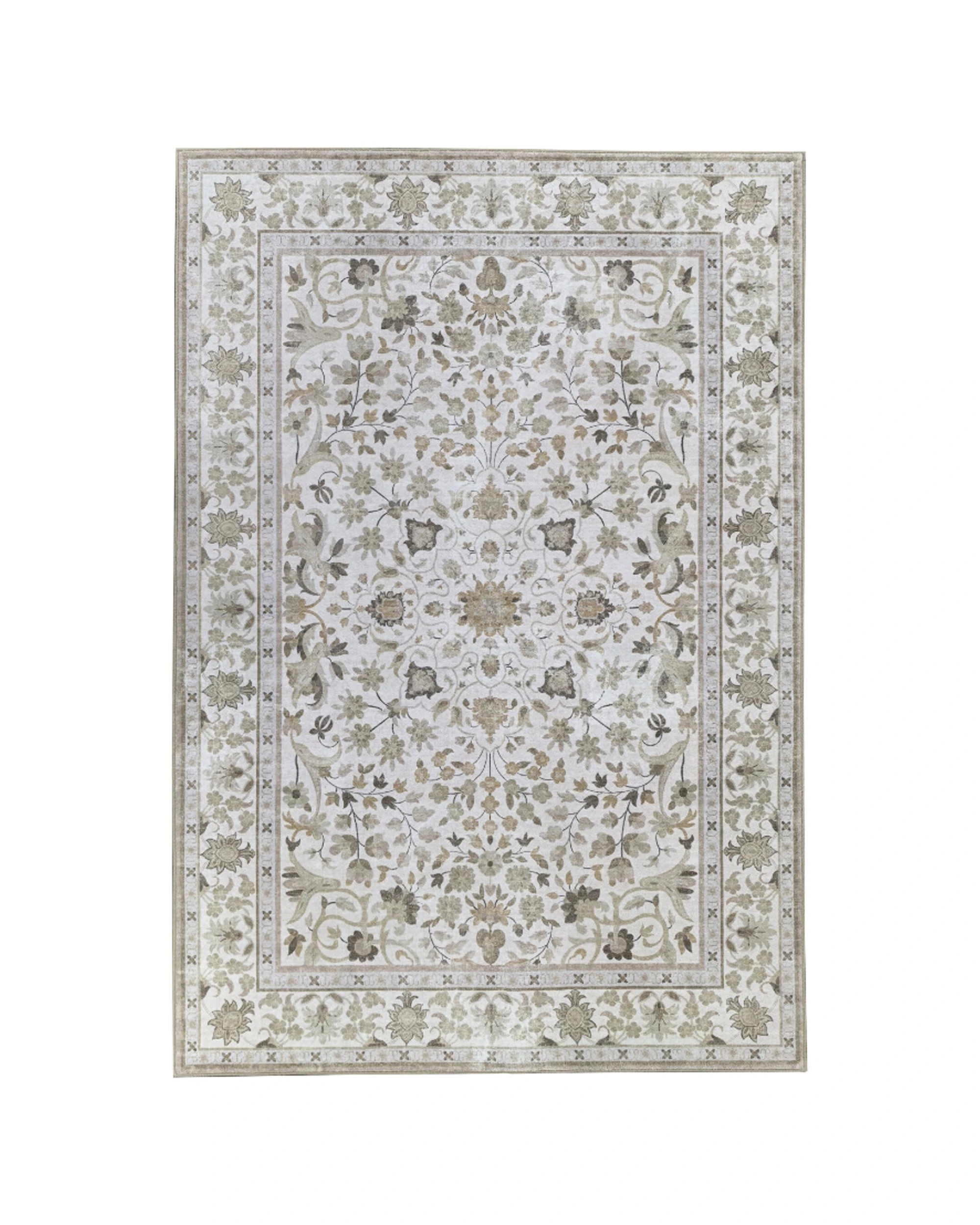 Fab Habitat Dhruv Multicoloured Distressed Machine Washable Rug 200cm x ...