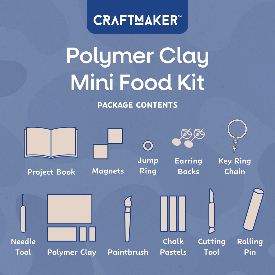 3 Craft Maker Polymer Clay Mini Foods Kit, 3 of 7