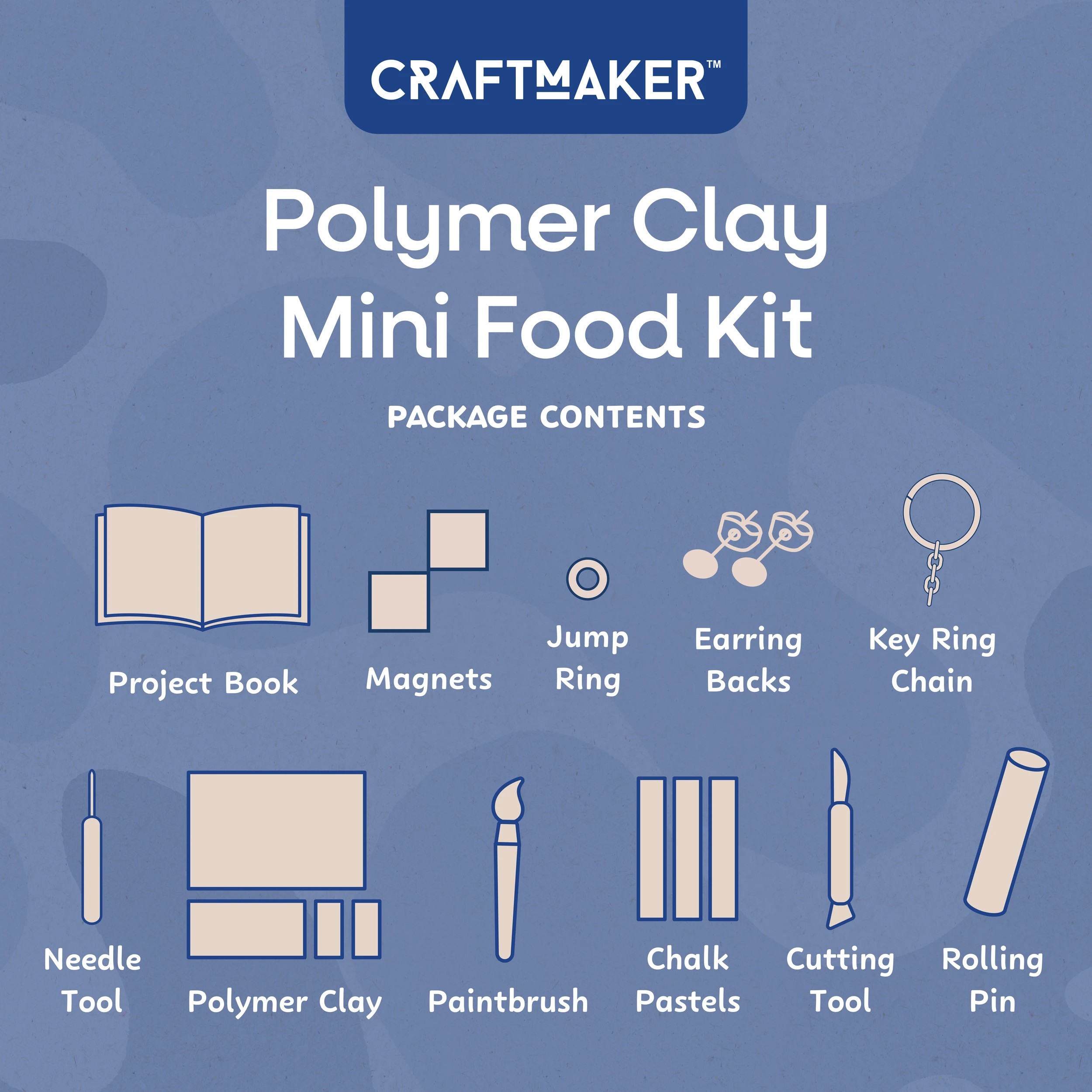 3 Craft Maker Polymer Clay Mini Foods Kit, 3 of 7