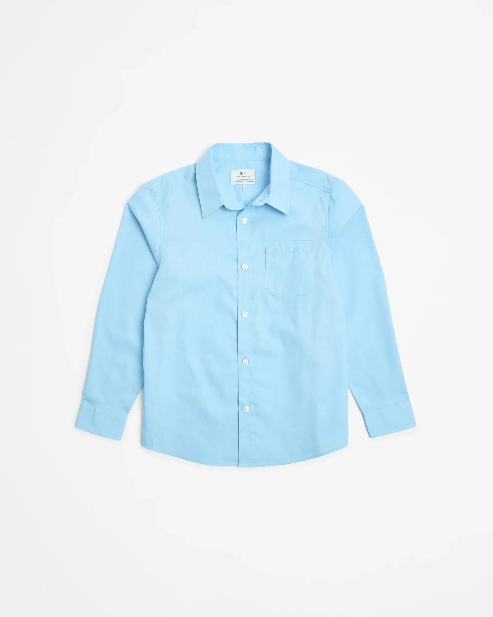 1 Target Kids Long Sleeve School Shirt LIGHT BLUE, 1 of 3