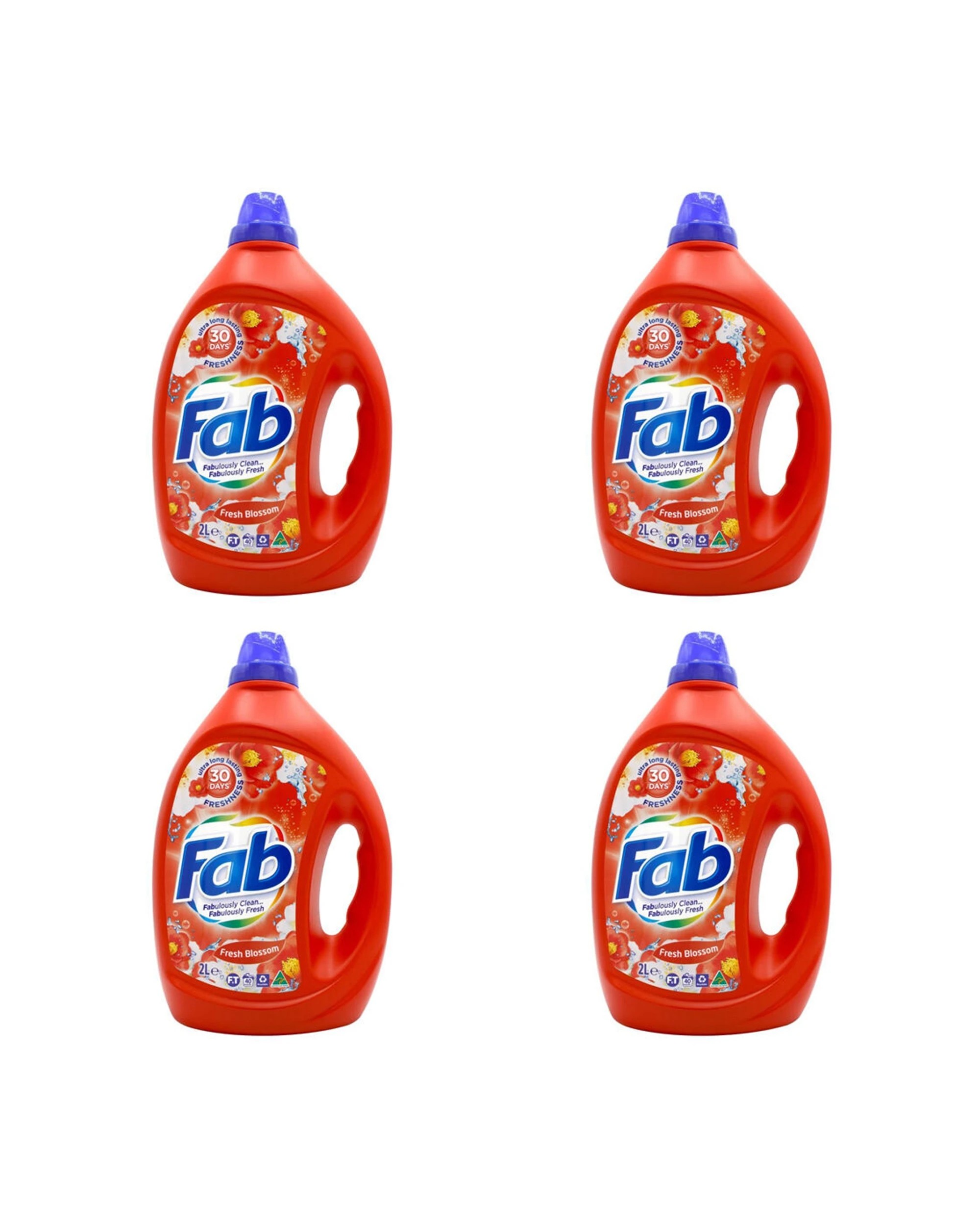 1 FAB 4PK Laundry Liquid 2L Front and Top Loader Fresh Blossom Stain Remover - Red, 1 of 4