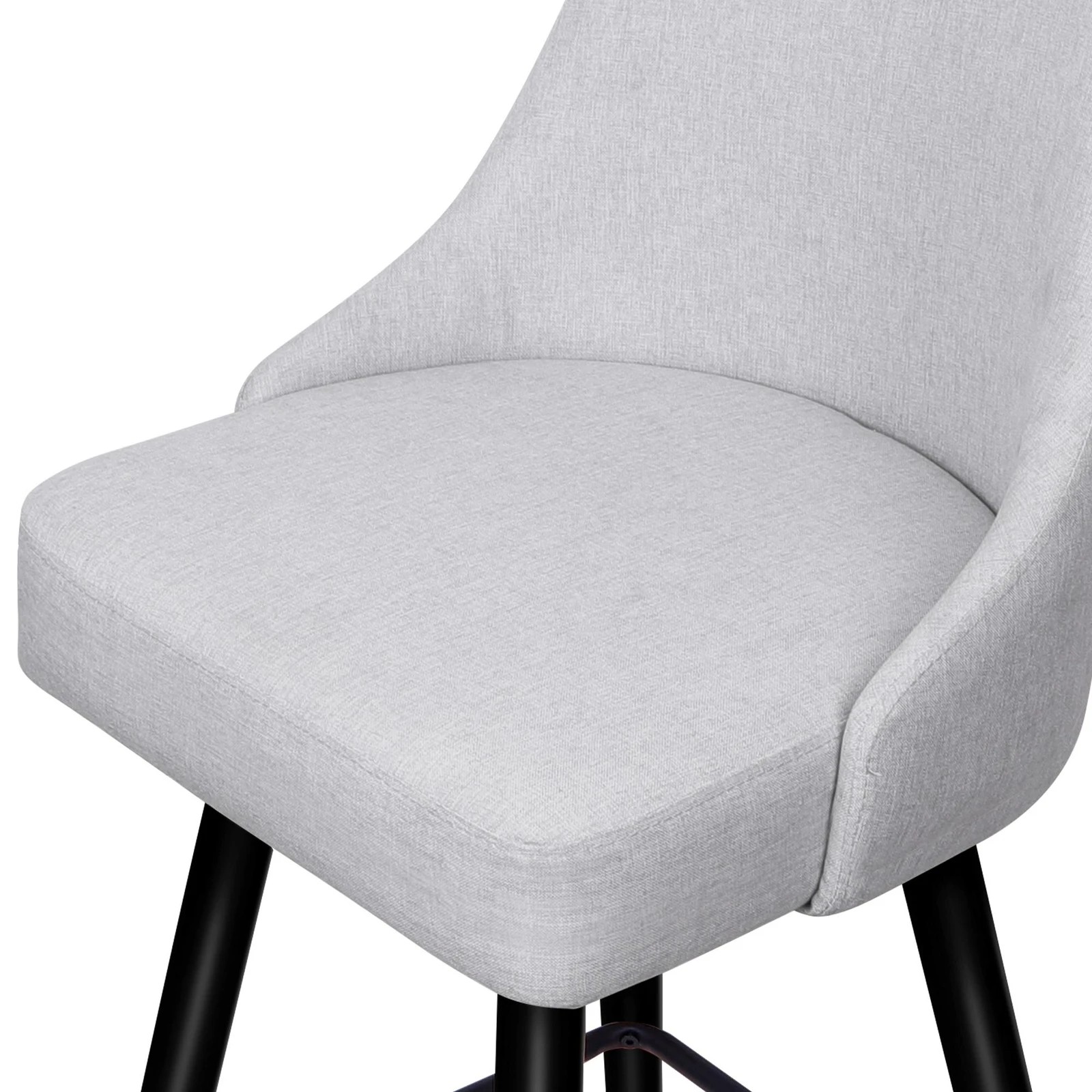 4 Alfordson 4x Swivel Bar Stools Kitchen Dining Chair Cafe Metal - Grey, 4 of 10