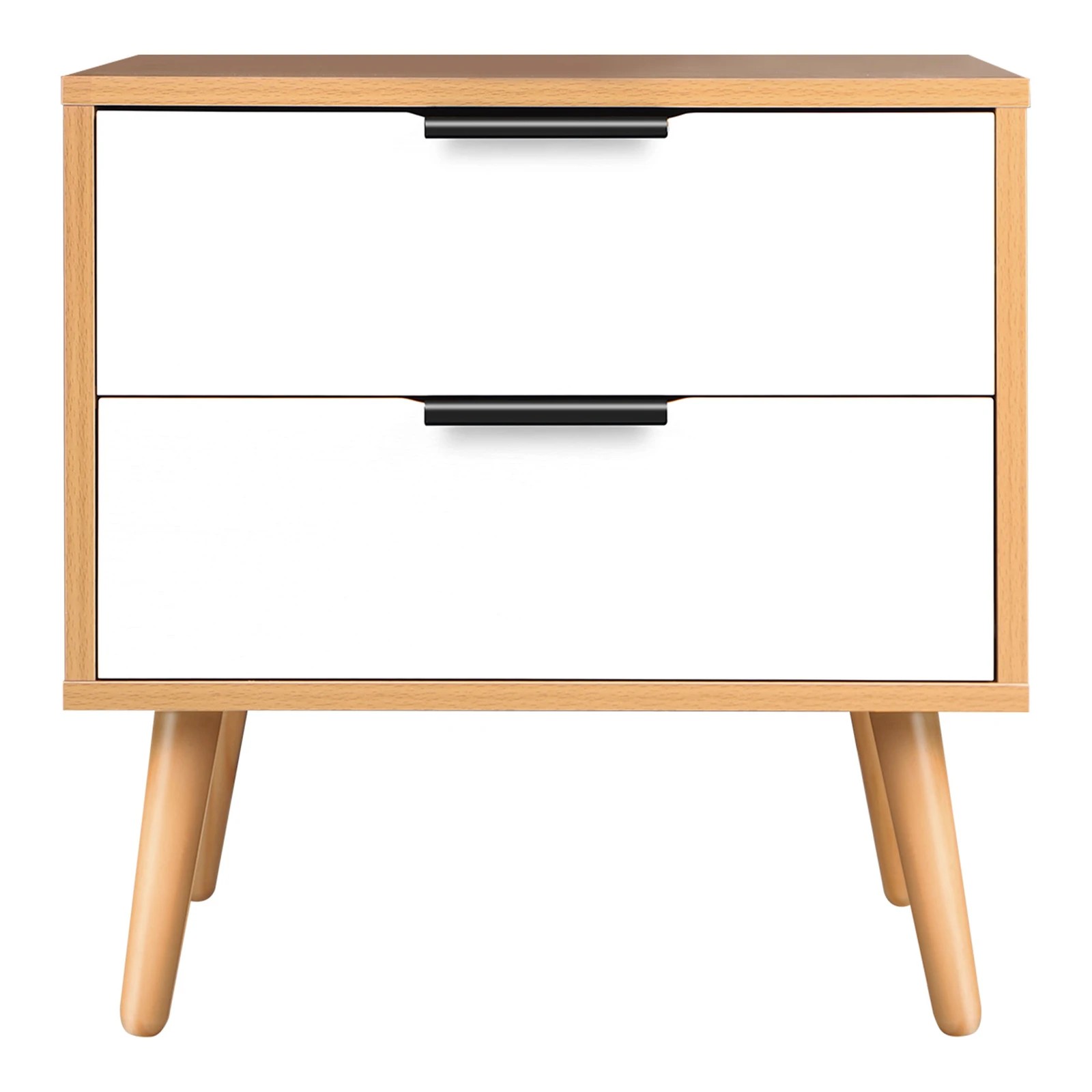 6 Alfordson 2x Bedside Table Nightstand Side Cabinet Scandinavian- Oak, 6 of 9