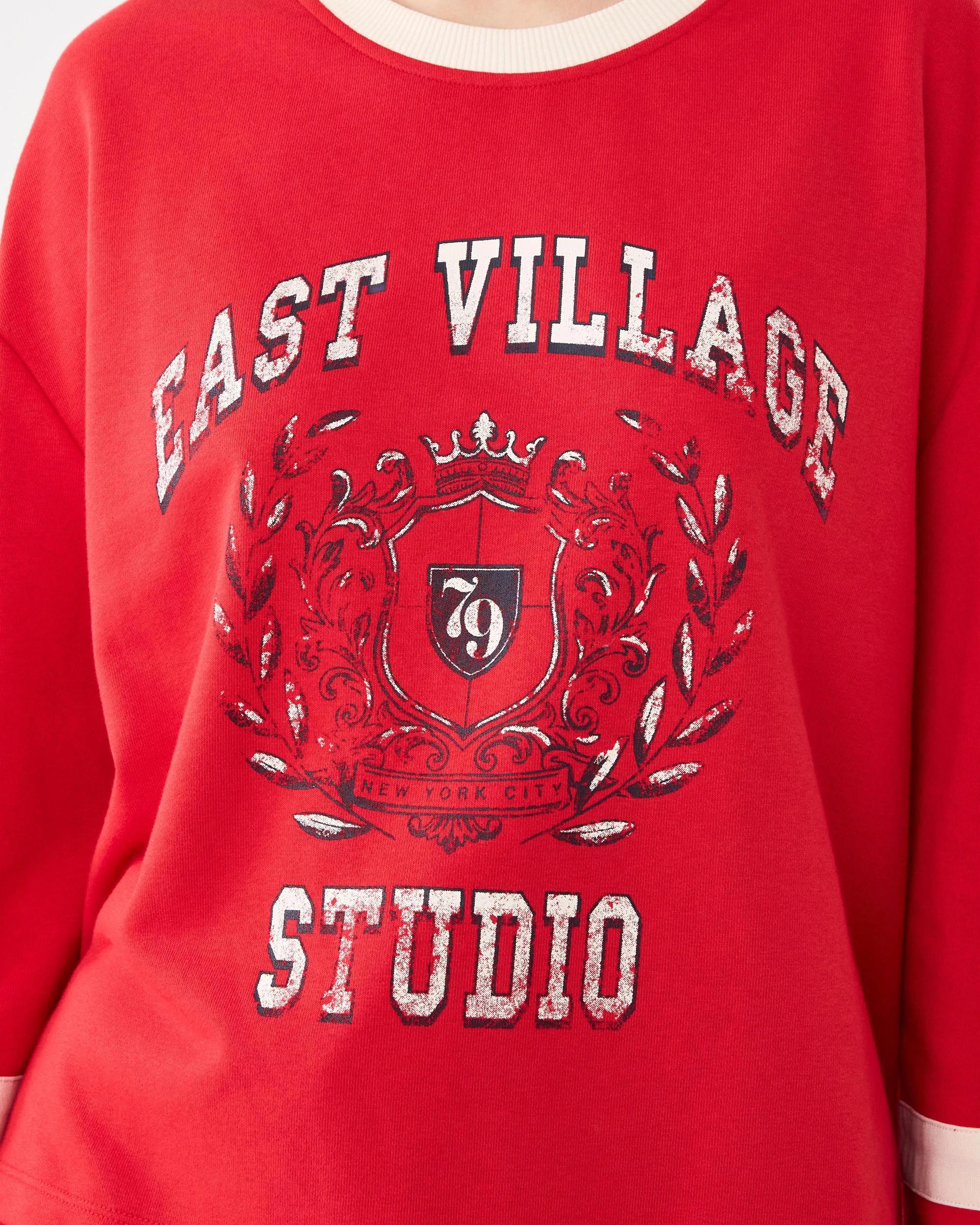 5 Print French Terry Sweatshirt East Crest, 5 of 8