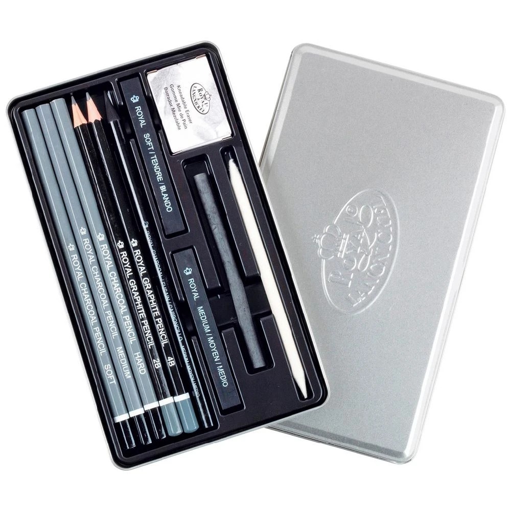 1 Royal & Langnickel Sketching Pencil Tin Art Set 12 Pack, 1 of 3