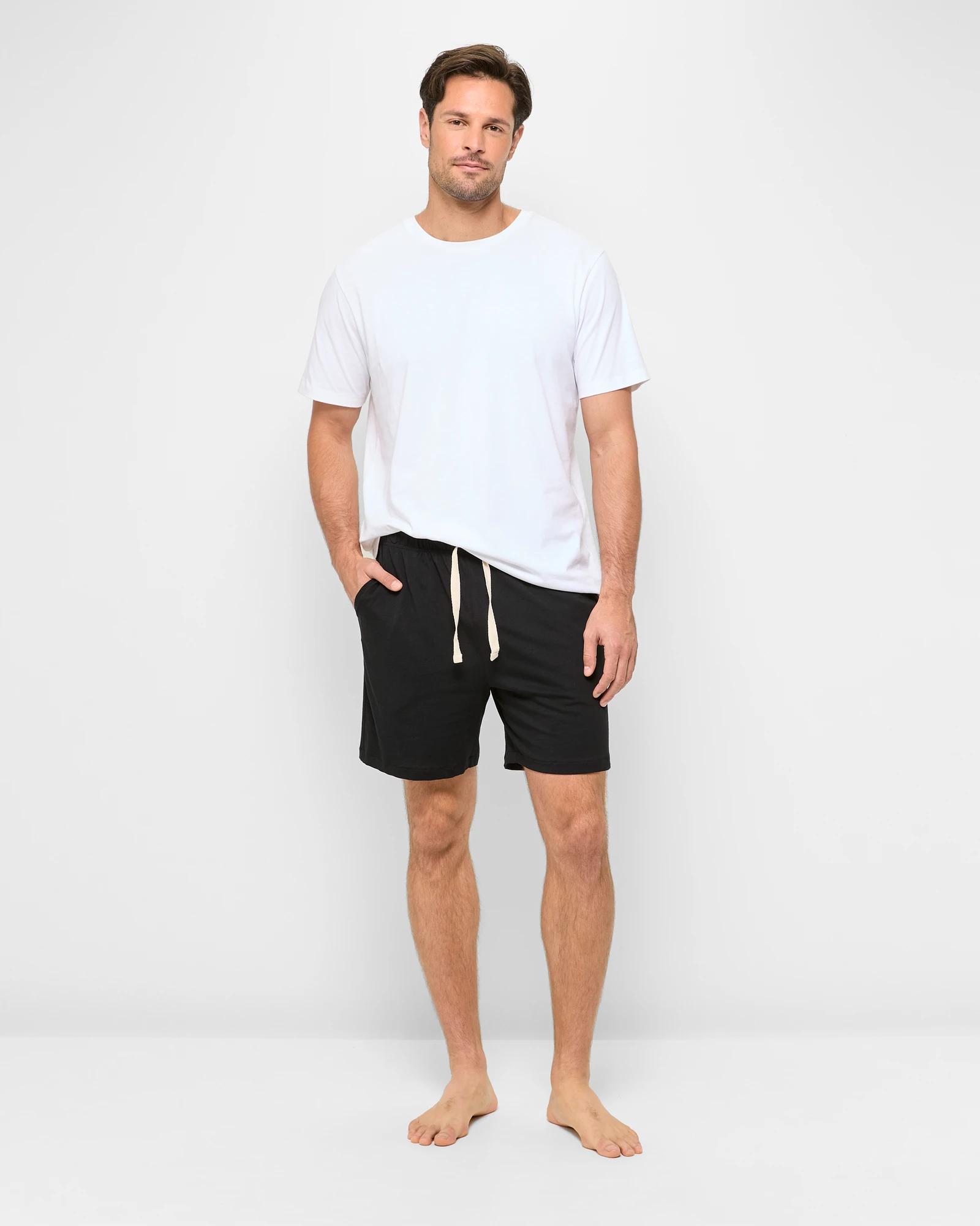 2 Australian Cotton Jersey Sleep Shorts - Maxx BLACK, 2 of 5