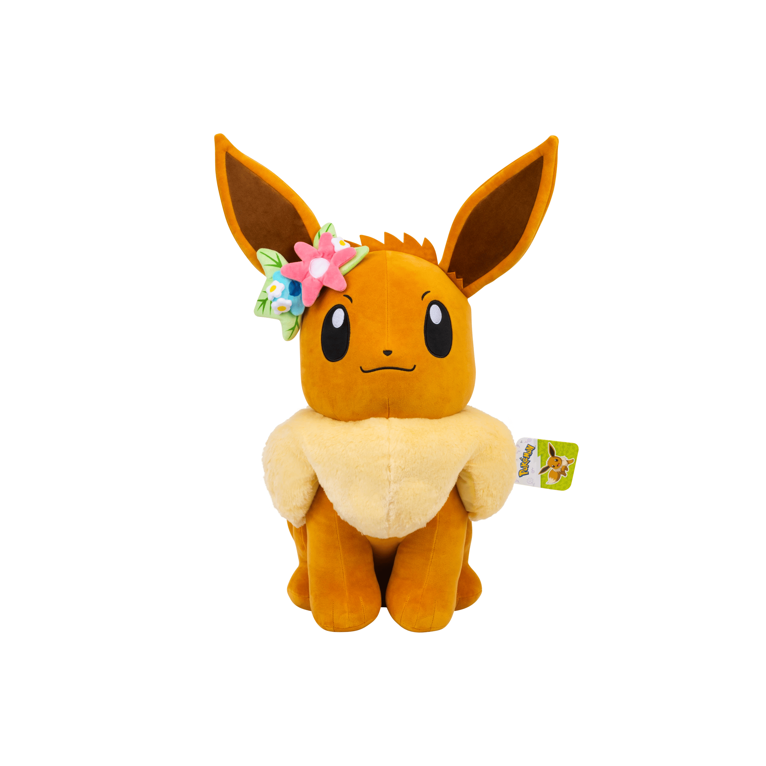 4 Pokemon 60cm Eevee with Flower Crown Plush - Brown, 4 of 5