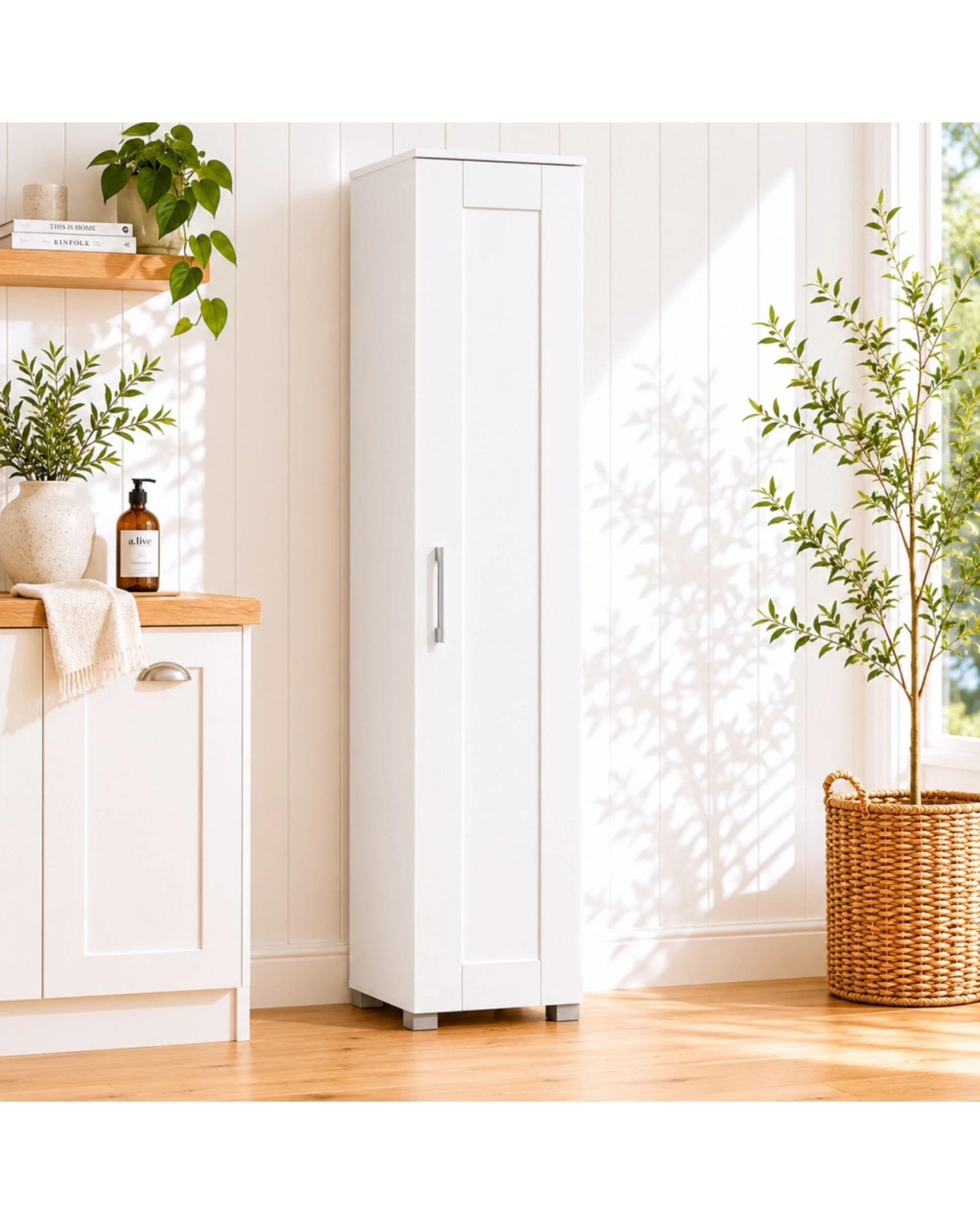3 Alpine Bay Montreal 1 Door Storage Cabinet Cupboard - White, 3 of 7