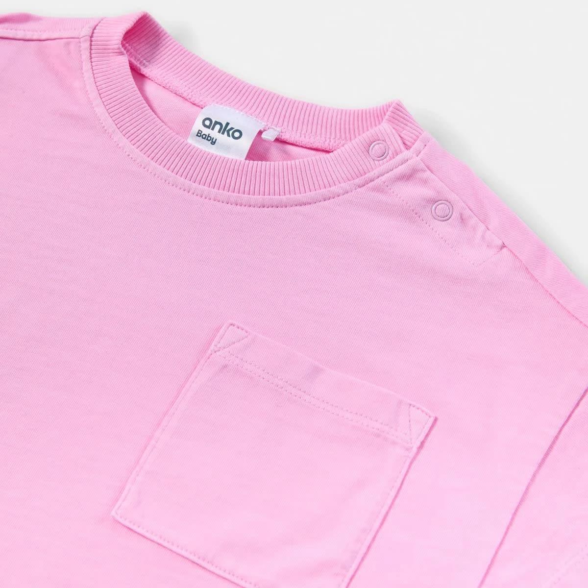 1 2 Pack Short Sleeve Oversized Wash T-shirt BUBBLEGUM, 1 of 6